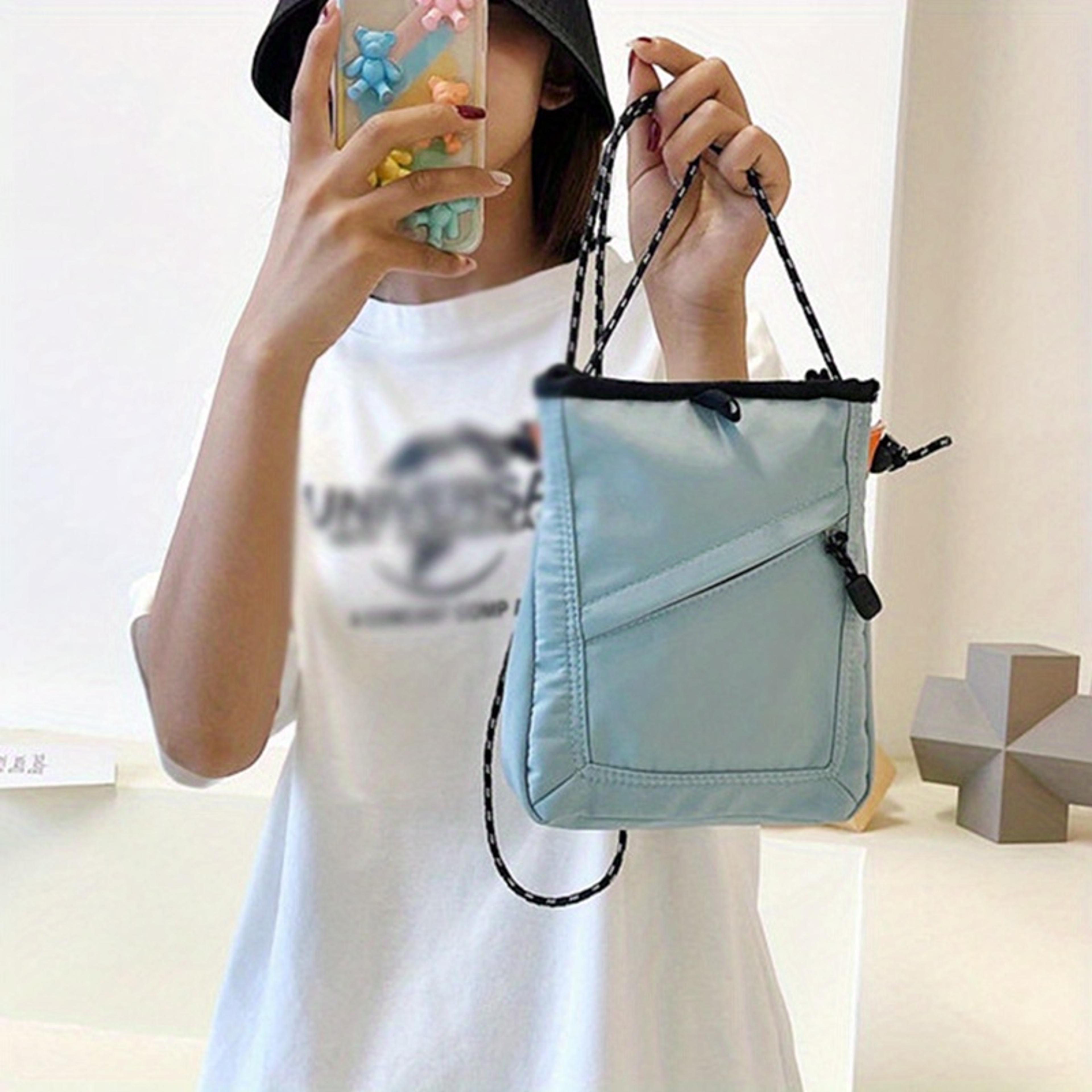 waterproof crossbody sling bag for women with drawstring zipper pockets