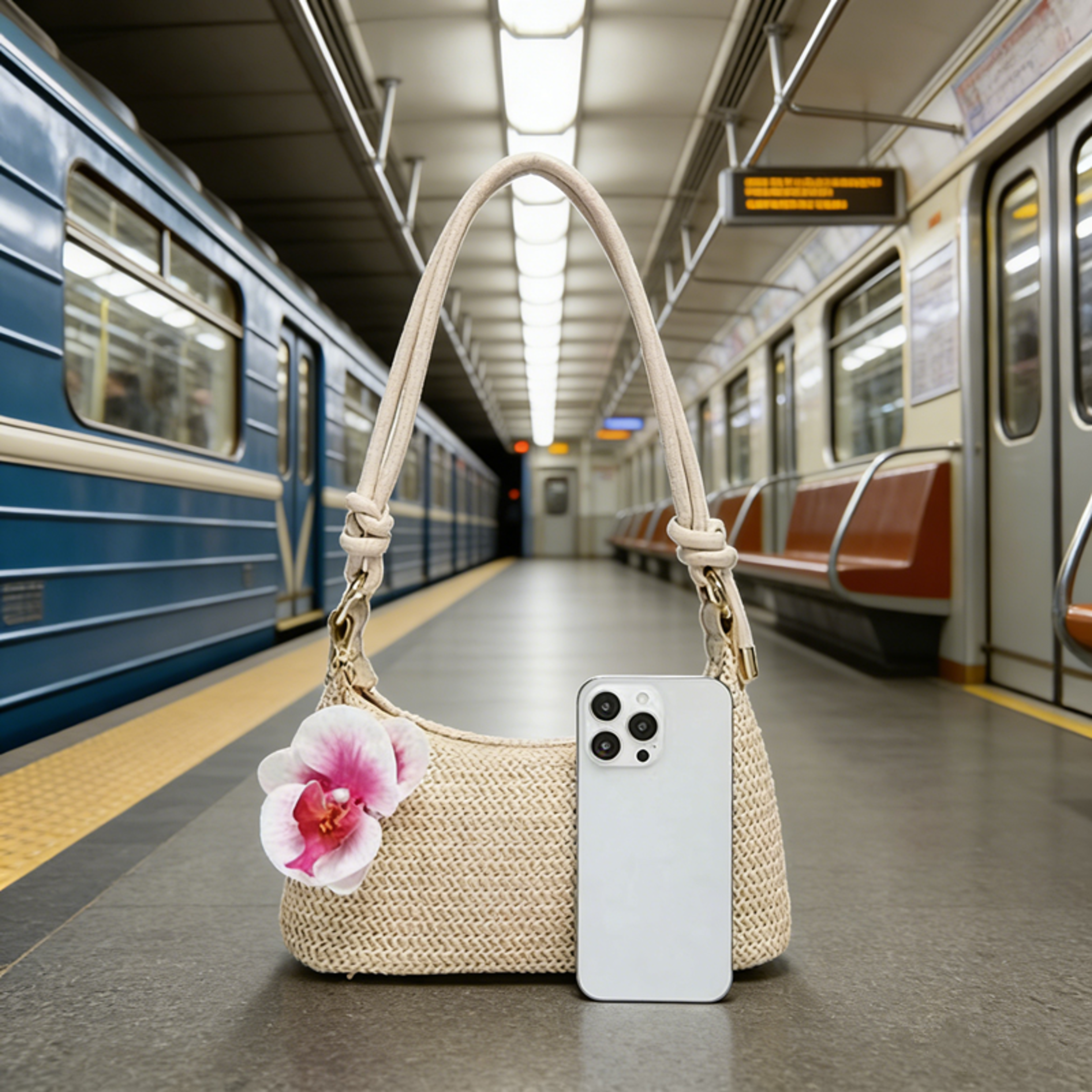 womens woven straw shoulder bag with flower pendant small summer tote