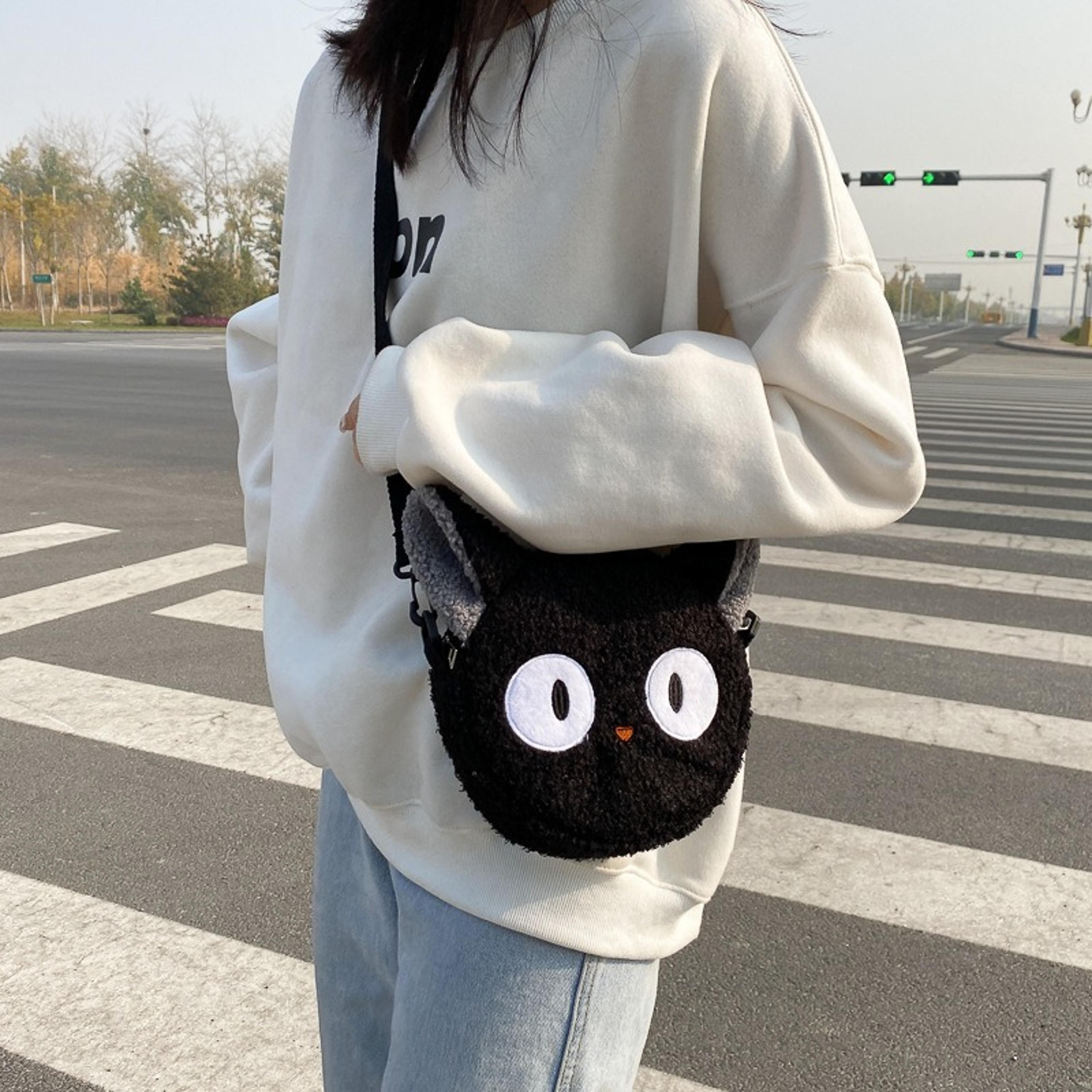 kawaii plush crossbody bag cute cartoon phone purse for women