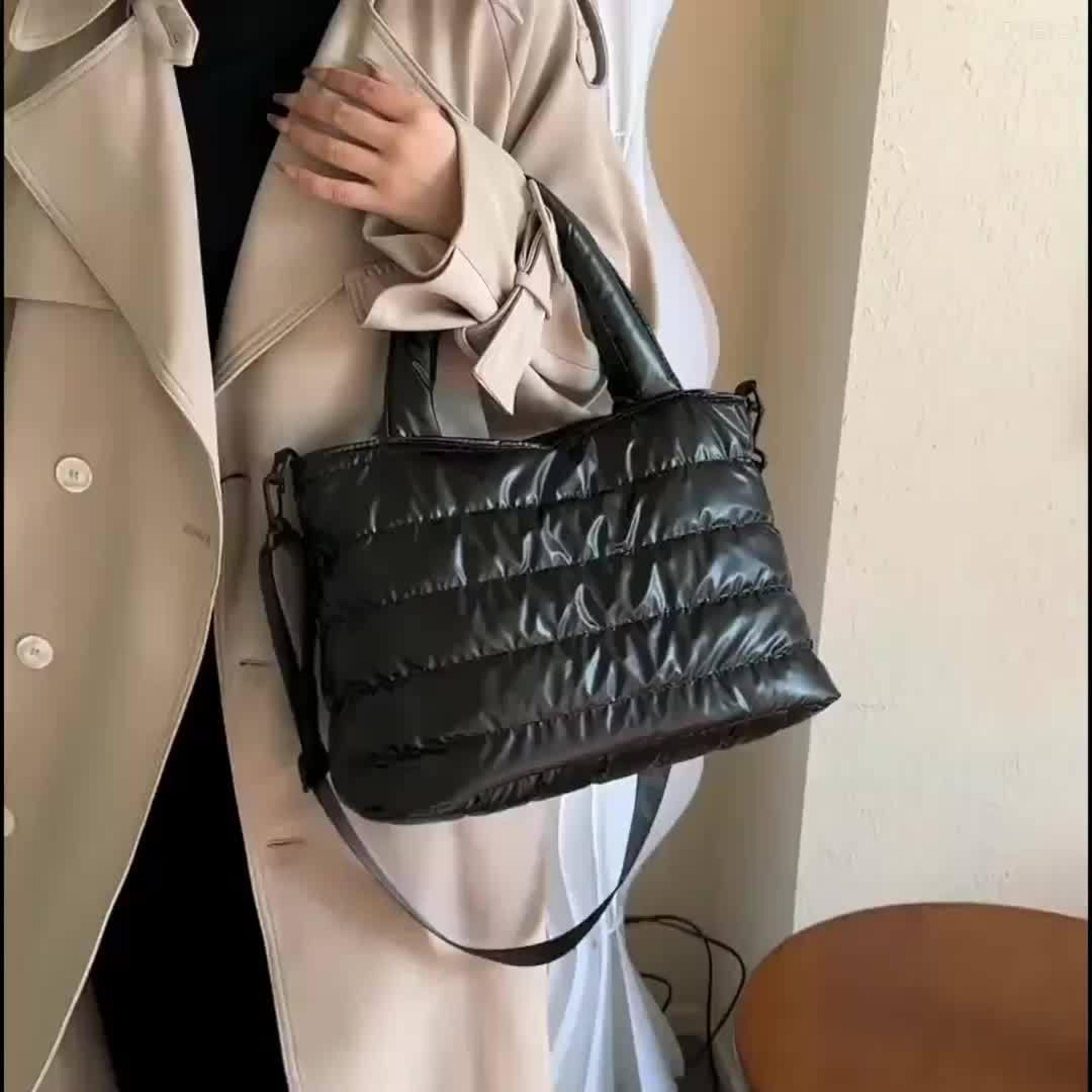 womens tote crossbody bag with adjustable strap and zipper for commuting