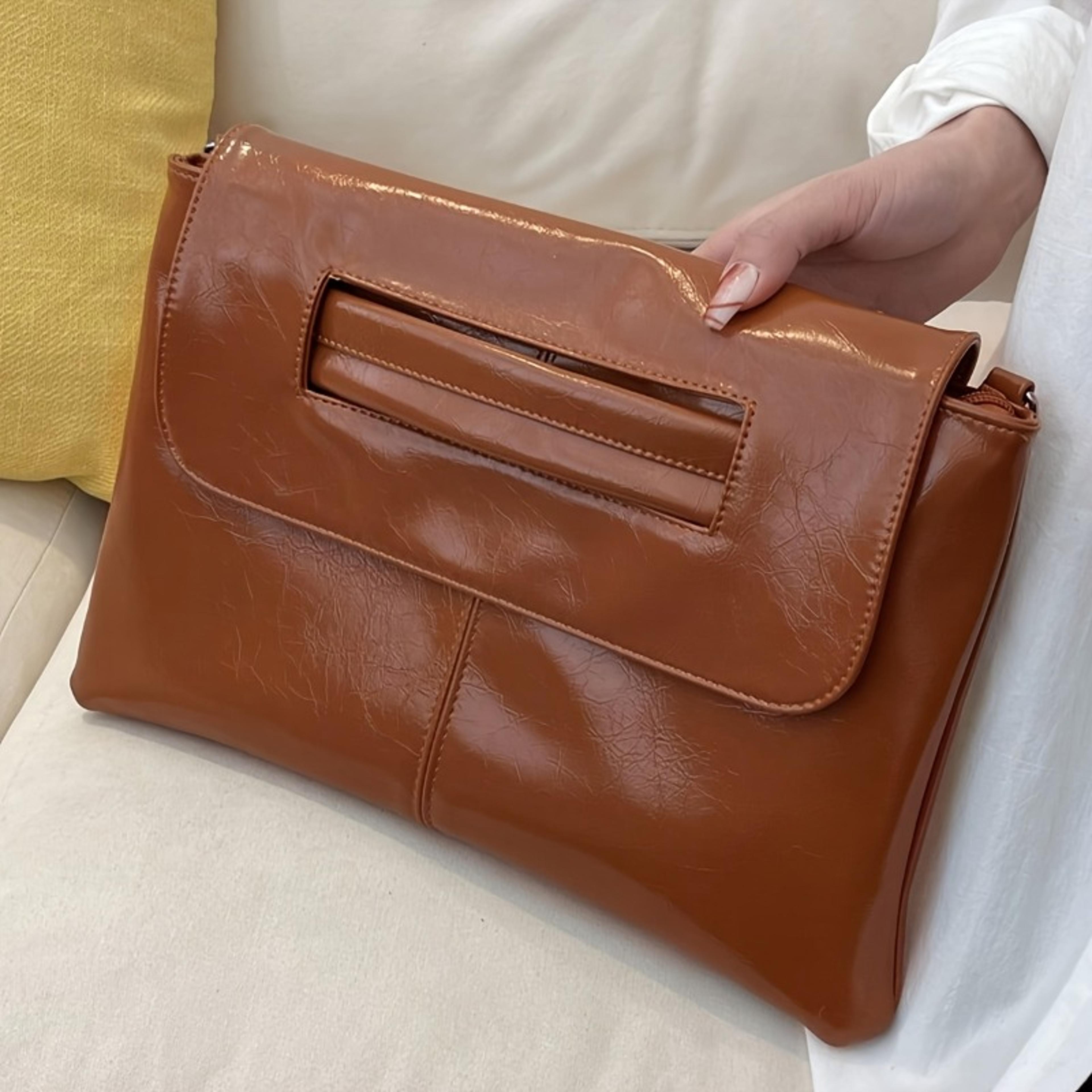 elegant womens envelope clutch purse with wristlet and crossbody strap