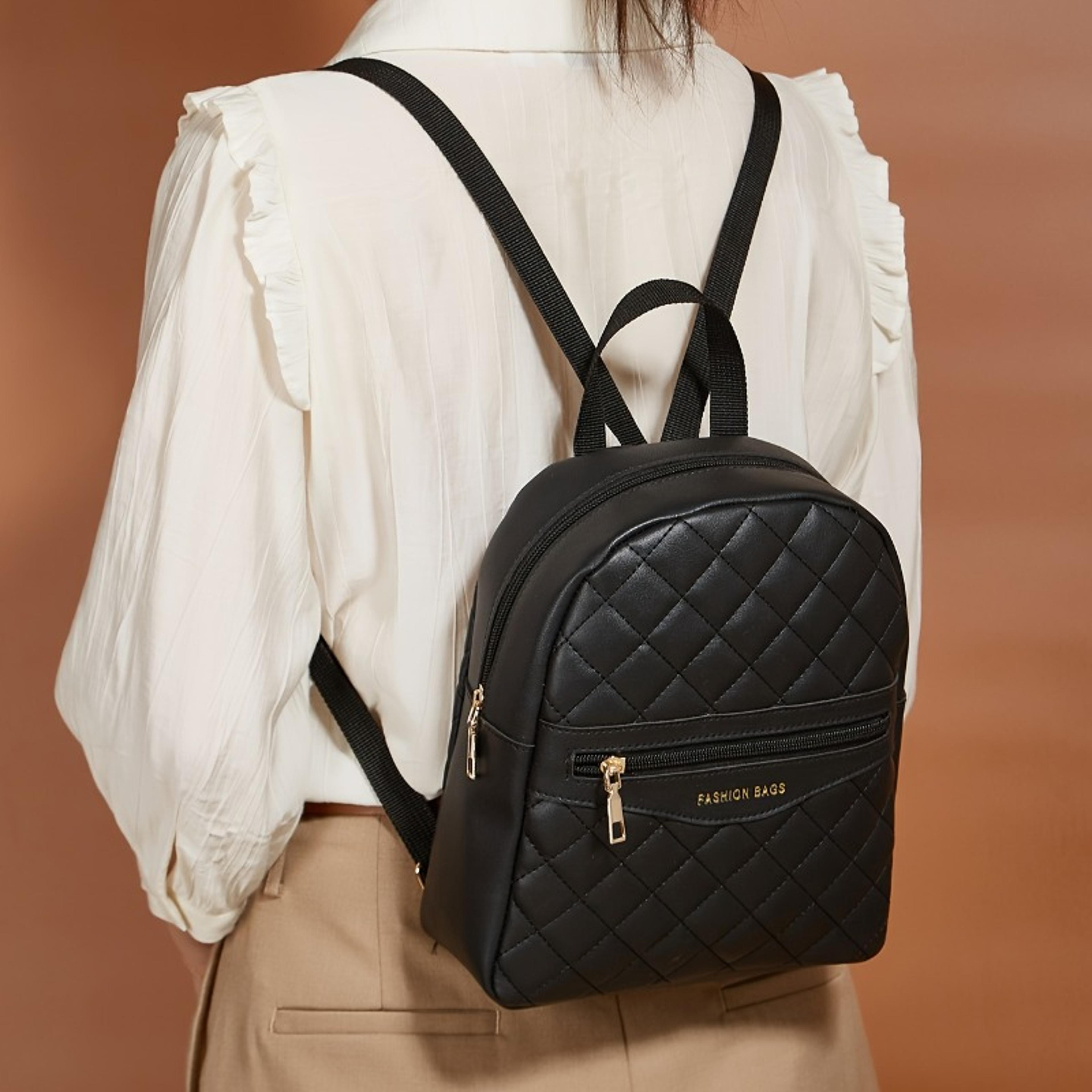white quilted womens mini backpack stylish small backpack purse