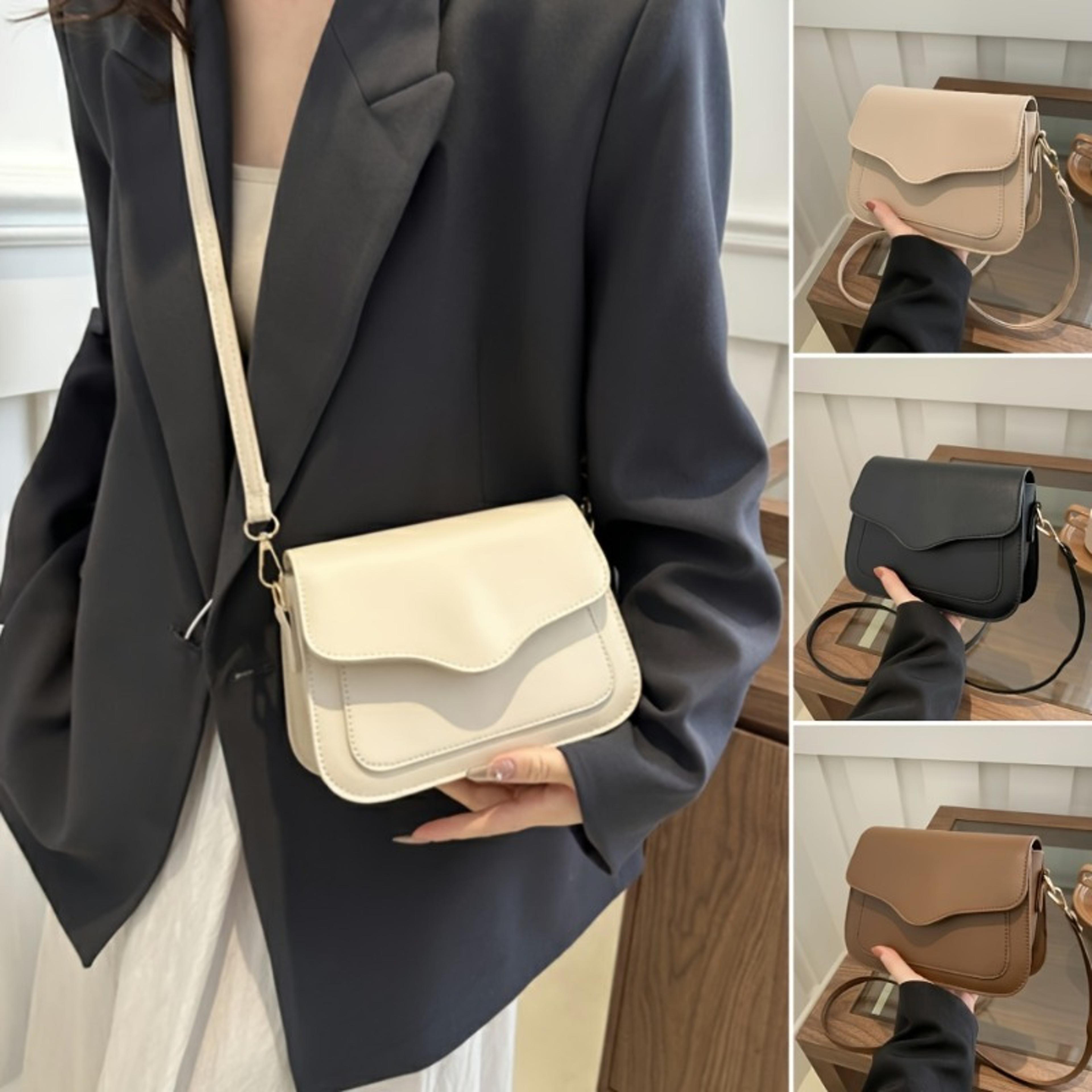 chic mini crossbody saddle bag for women with buckle closure