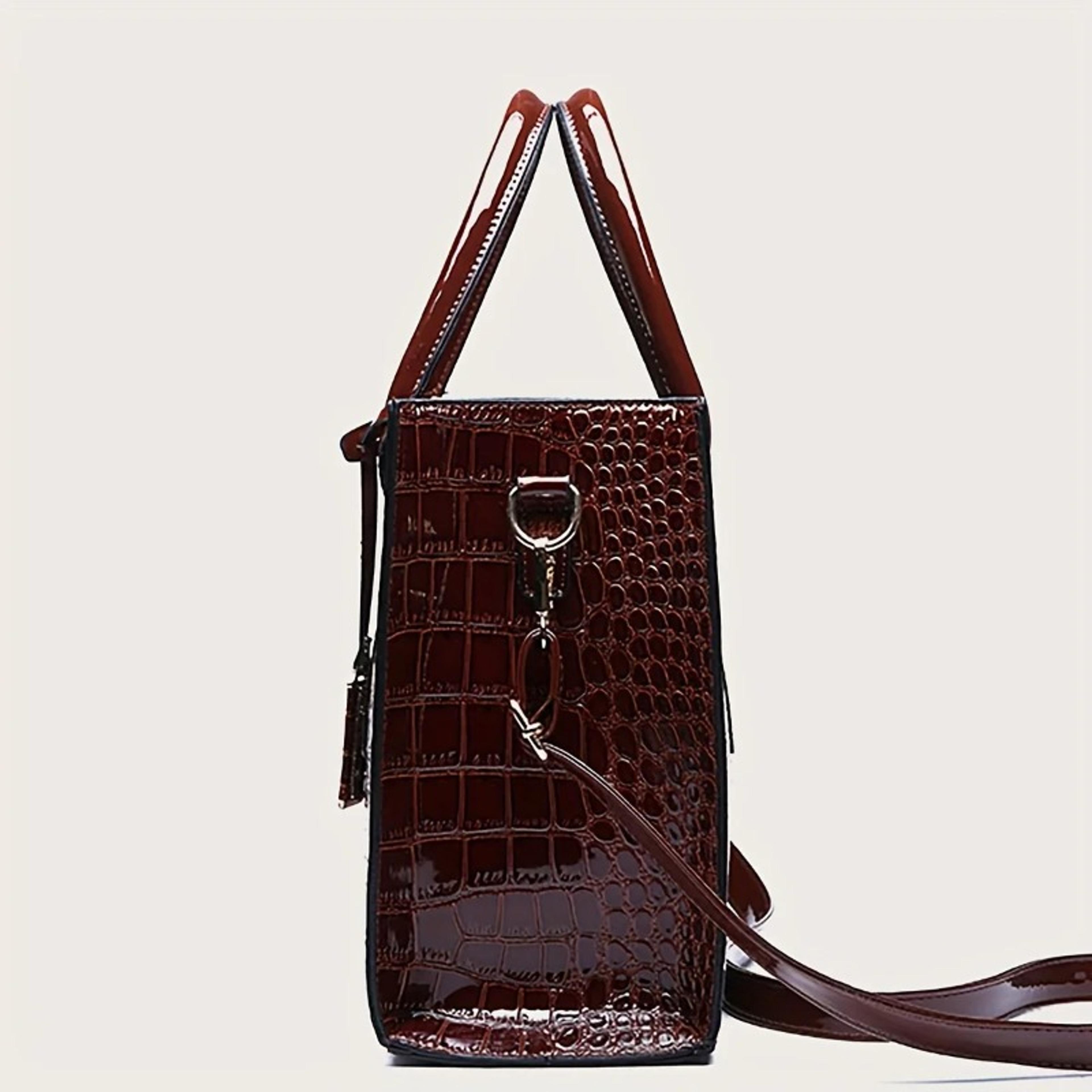 elegant large capacity tote bag for women with zipper work handbag