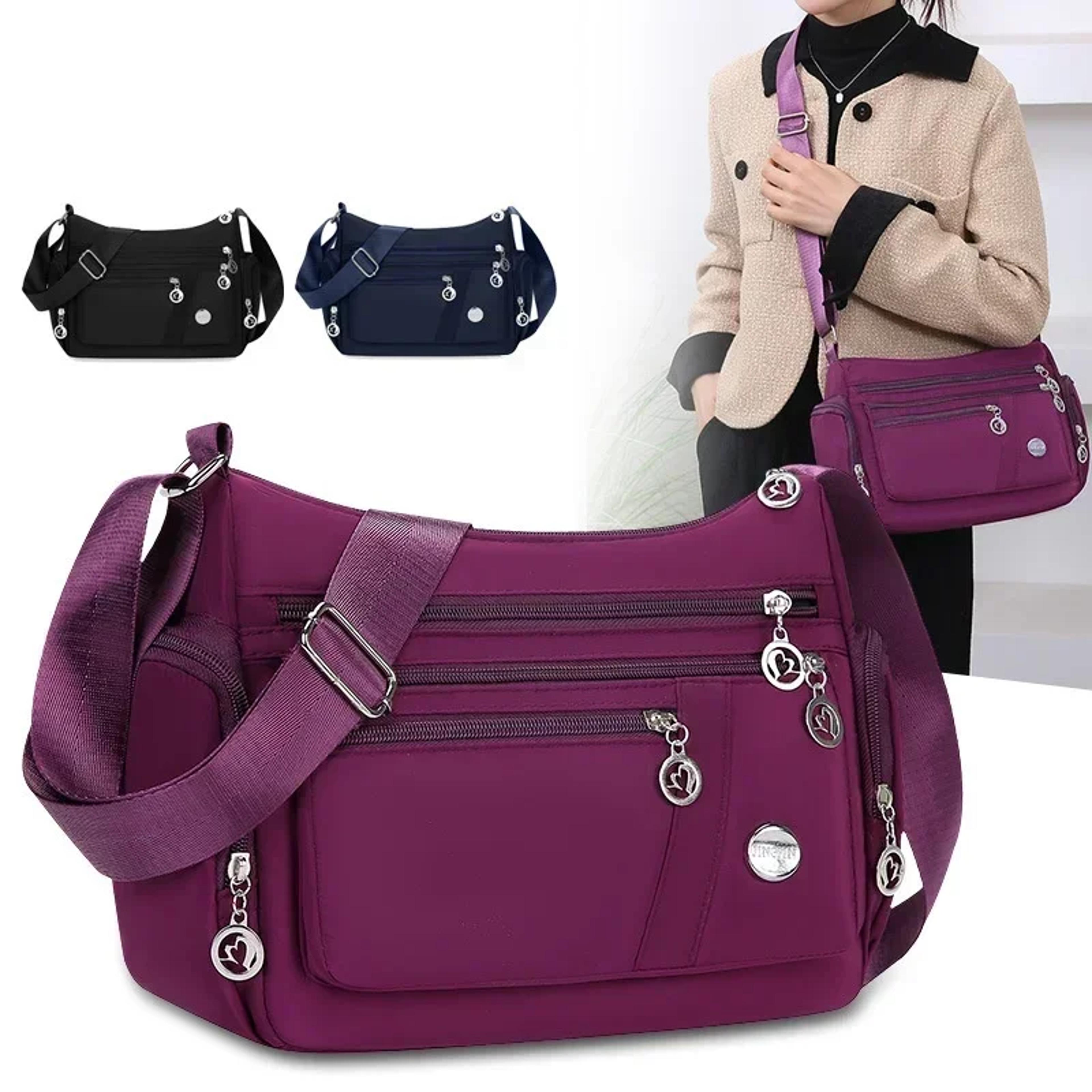 waterproof oxford multi pocket crossbody bag for women large capacity shoulder purse