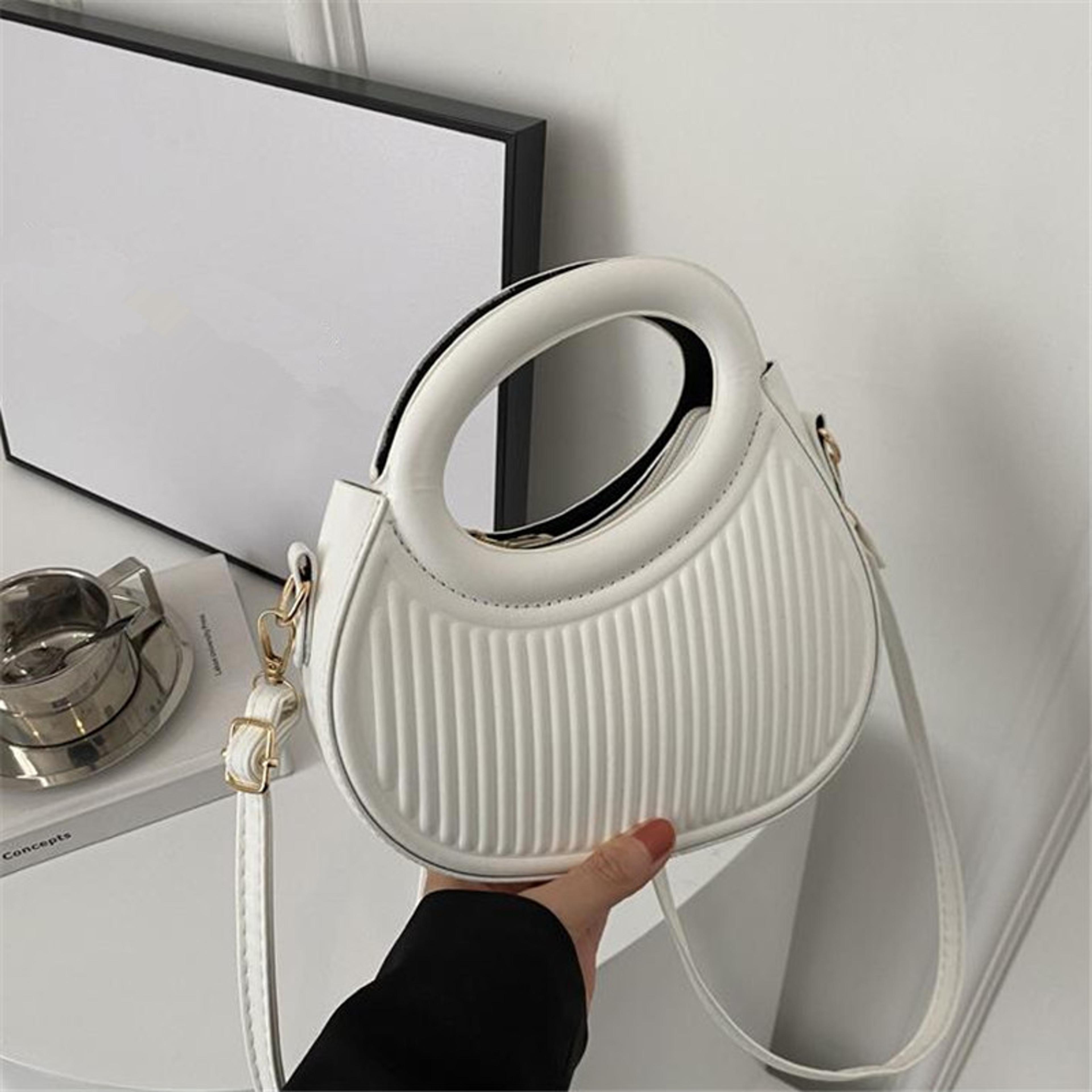 chic mini half moon bag adjustable crossbody purse with top handle