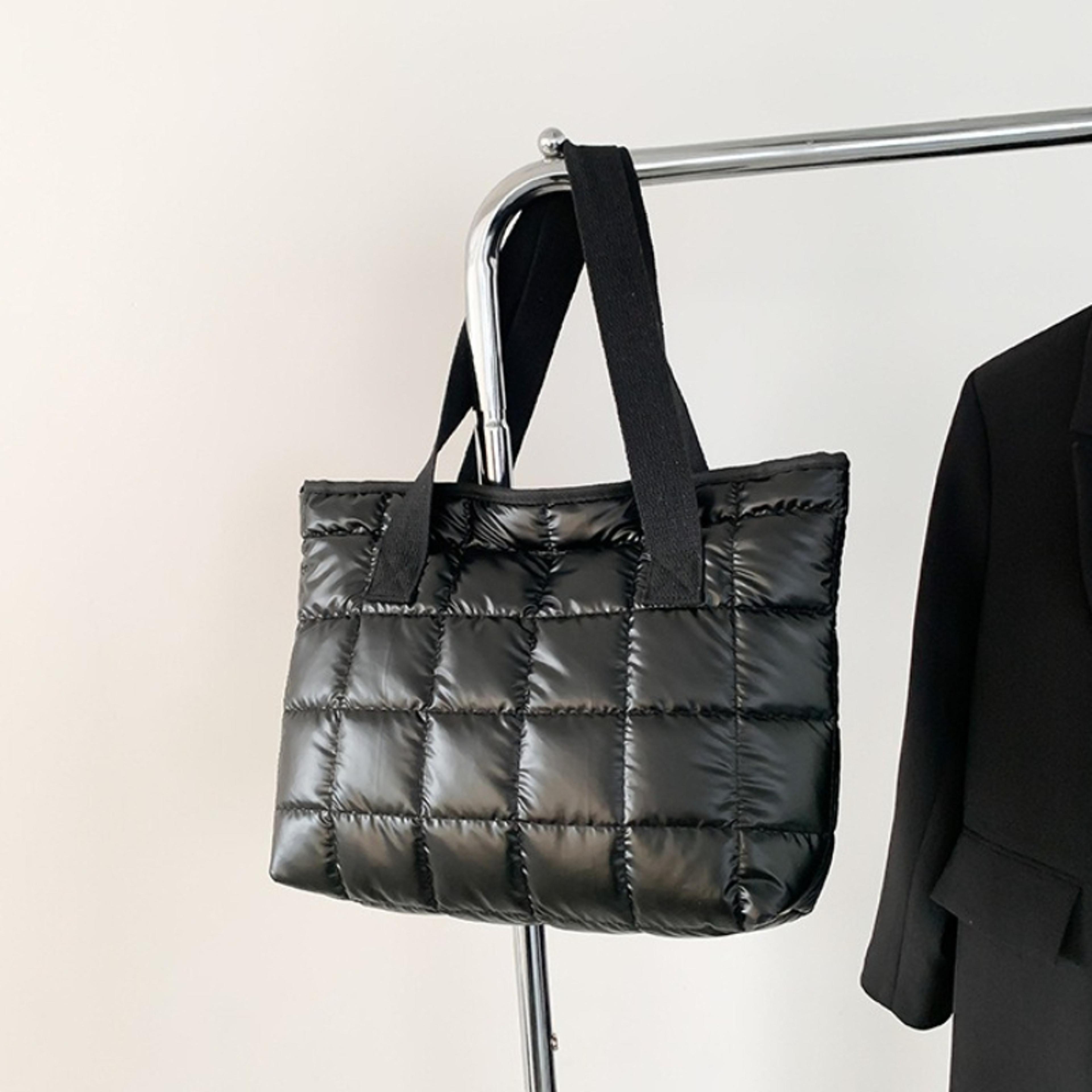 womens quilted tote bag large capacity padded work shoulder bag