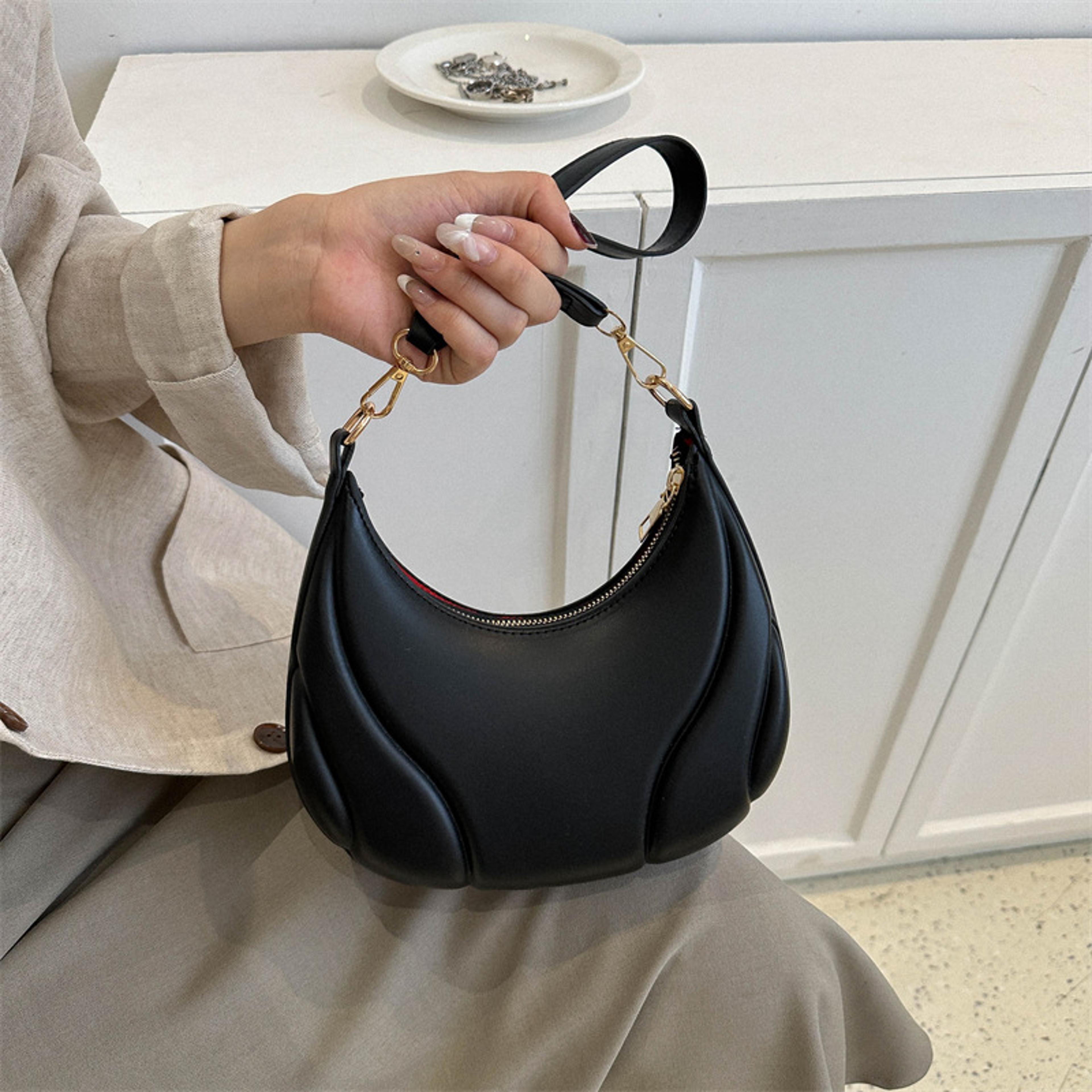 embossed pu leather shoulder bag for women versatile underarm crossbody handbag