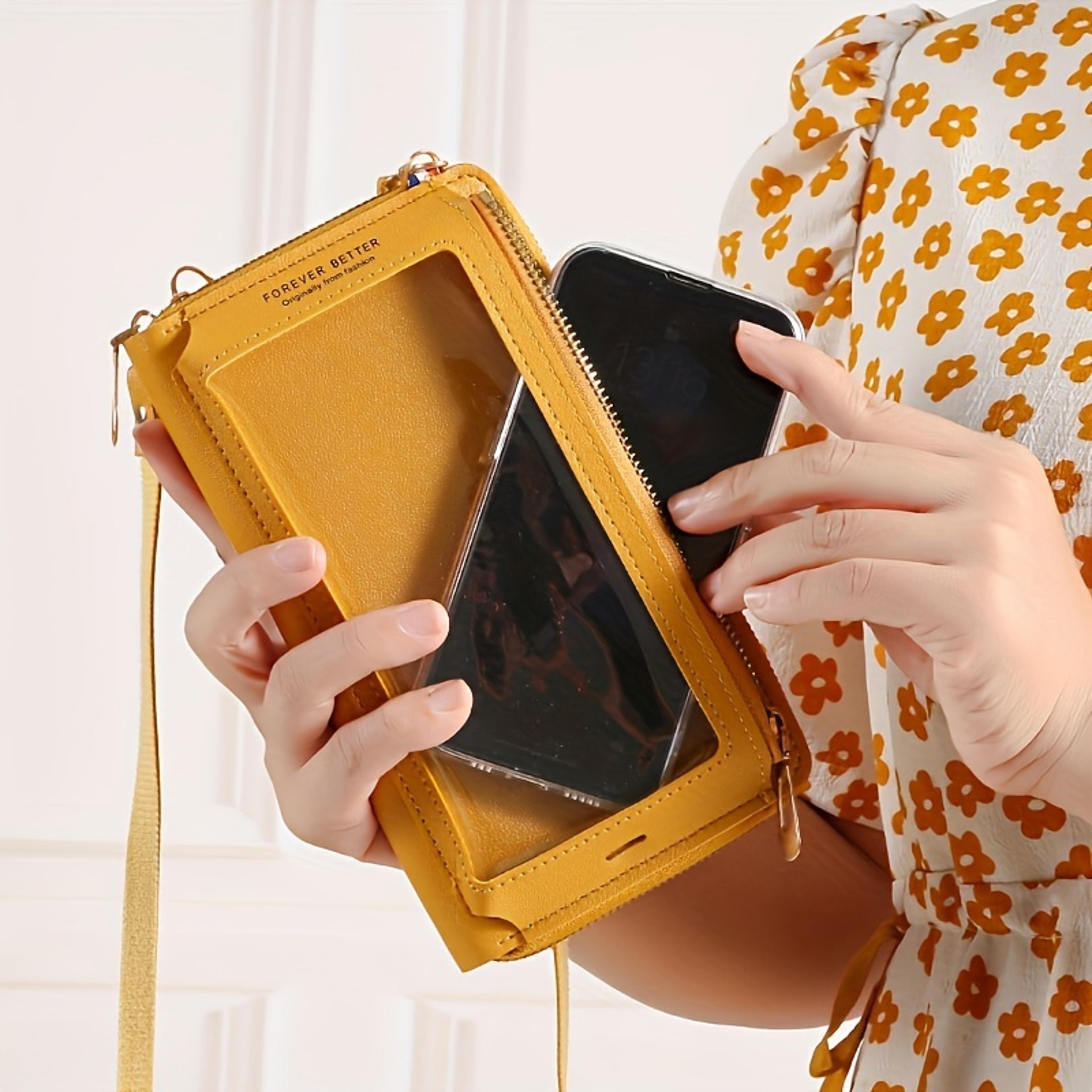 touchscreen crossbody phone bag and phone wallet for women