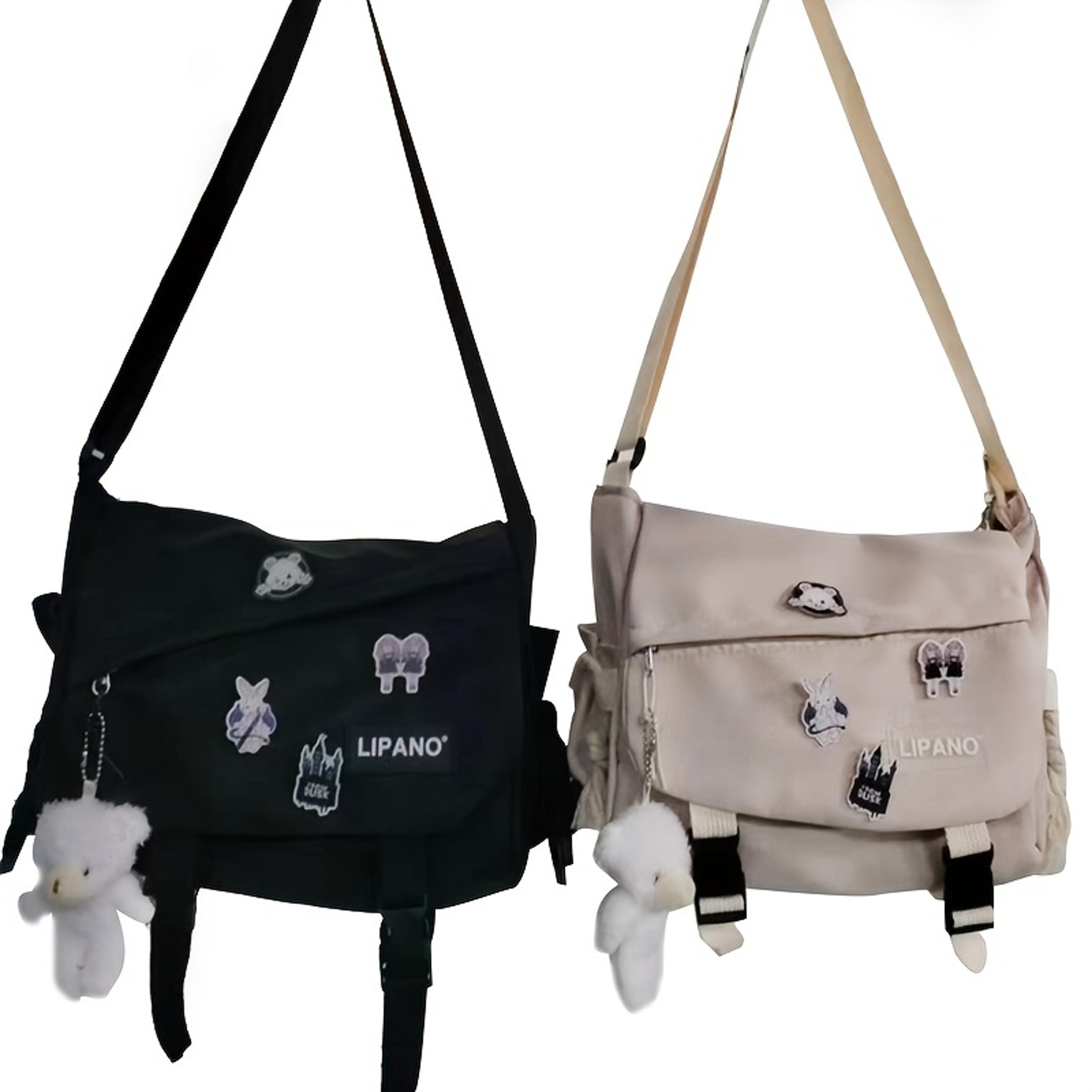large capacity nylon messenger crossbody bag for school and daily carry