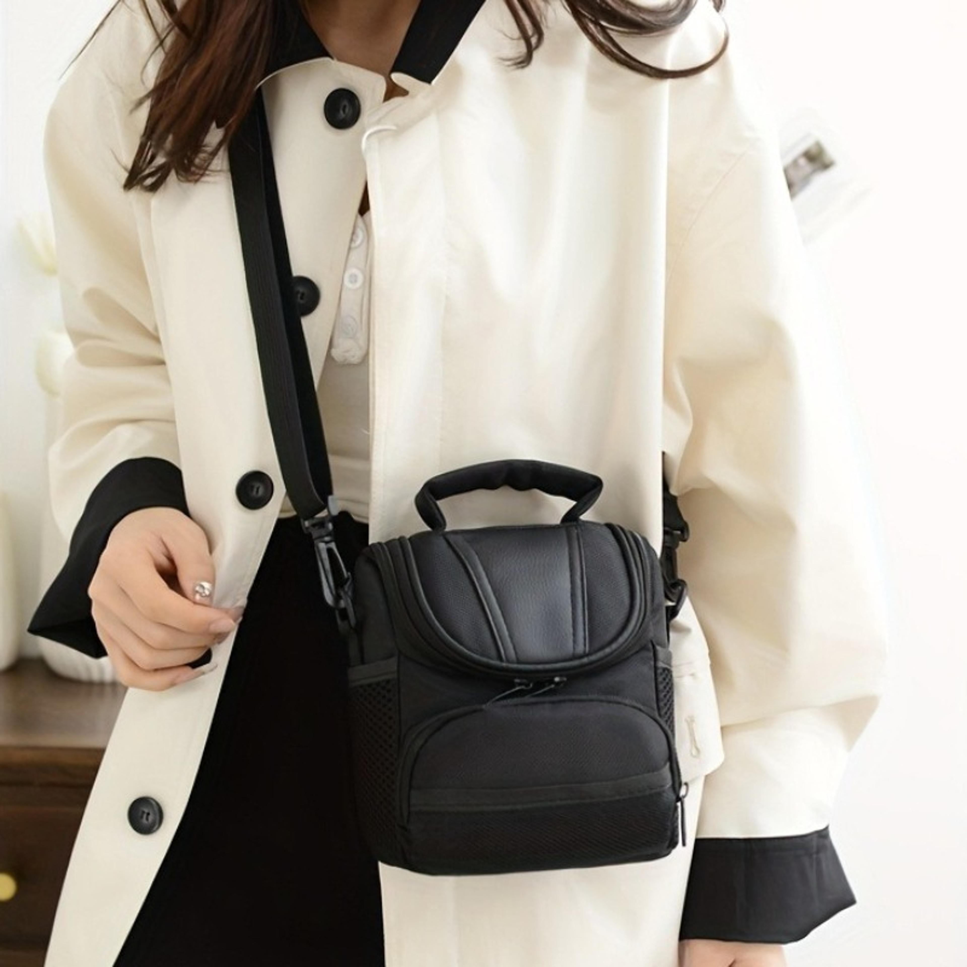 padded camera shoulder bag shockproof travel case with multi pocket storage