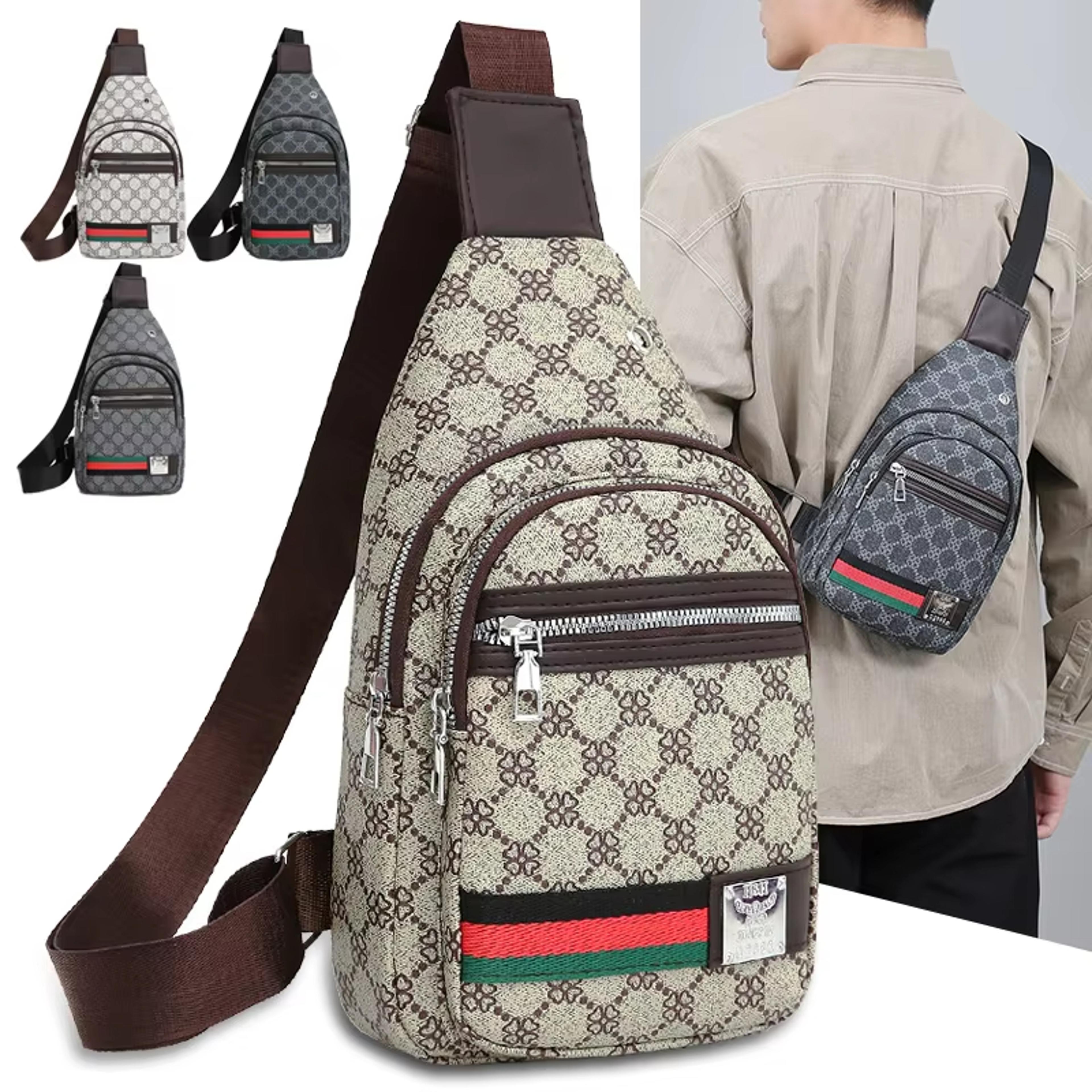 mens fishing crossbody chest bag with headphone jack