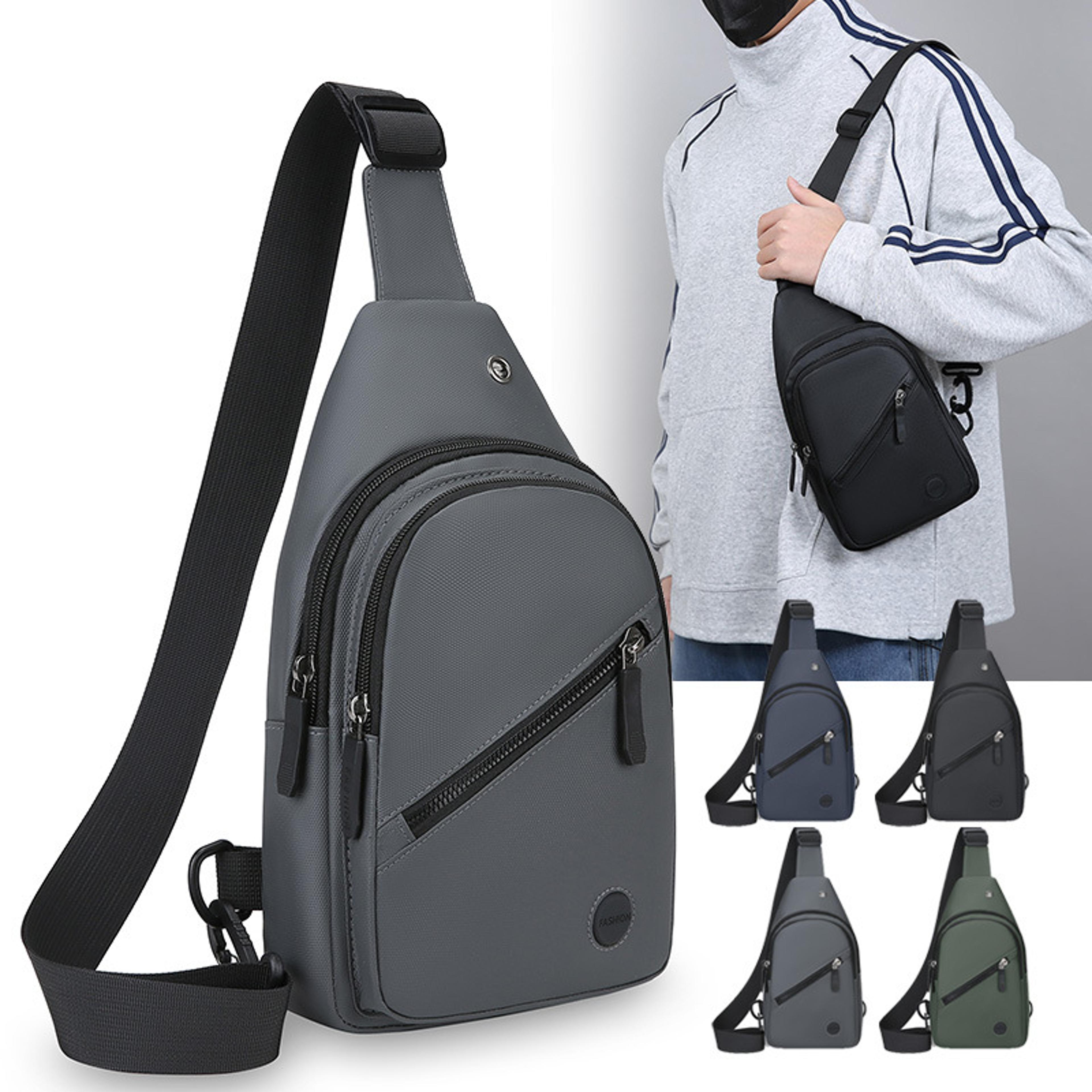 mens waterproof crossbody sling bag for travel fishing and outdoor sports