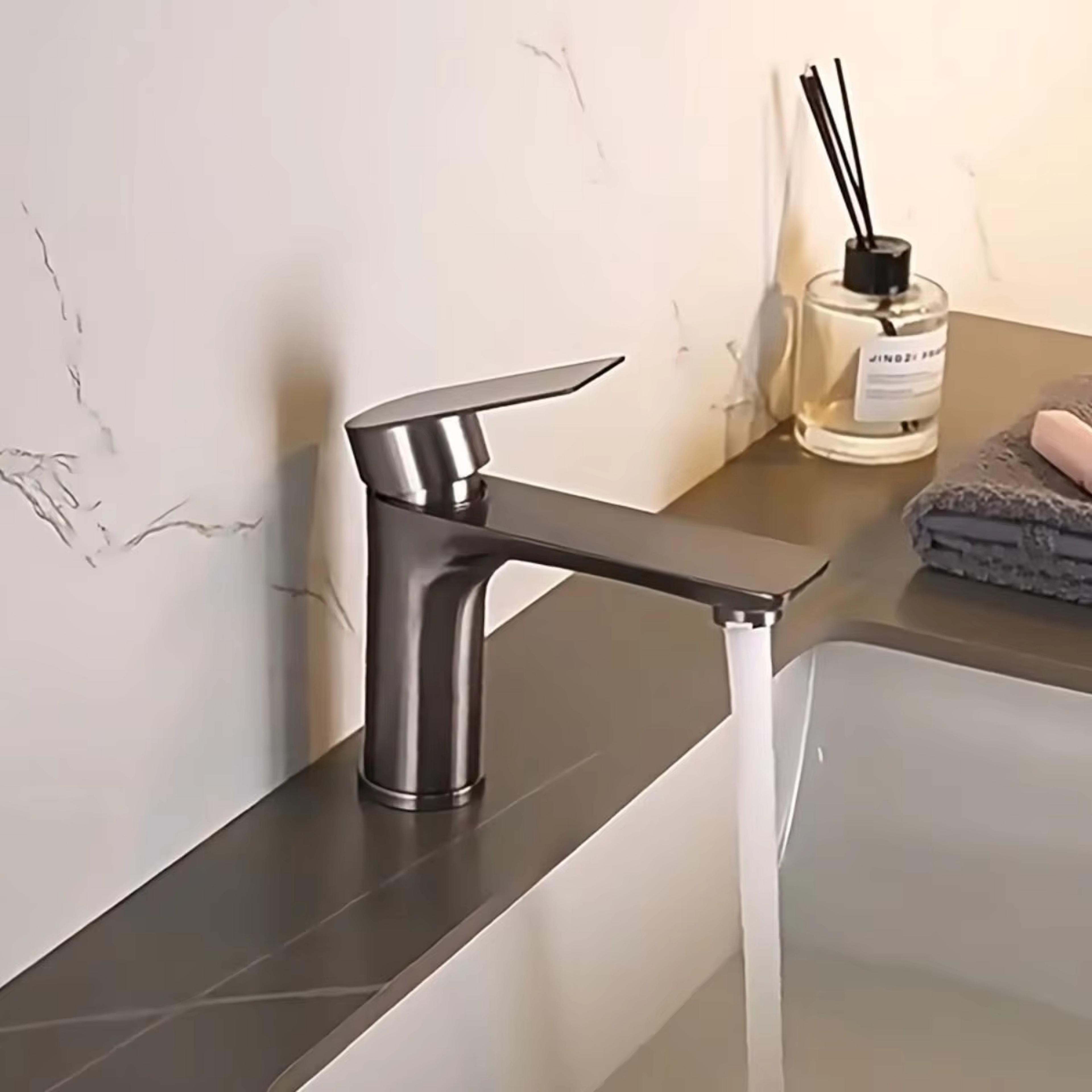 stainless steel bathroom basin faucet hot cold single handle mixer tap