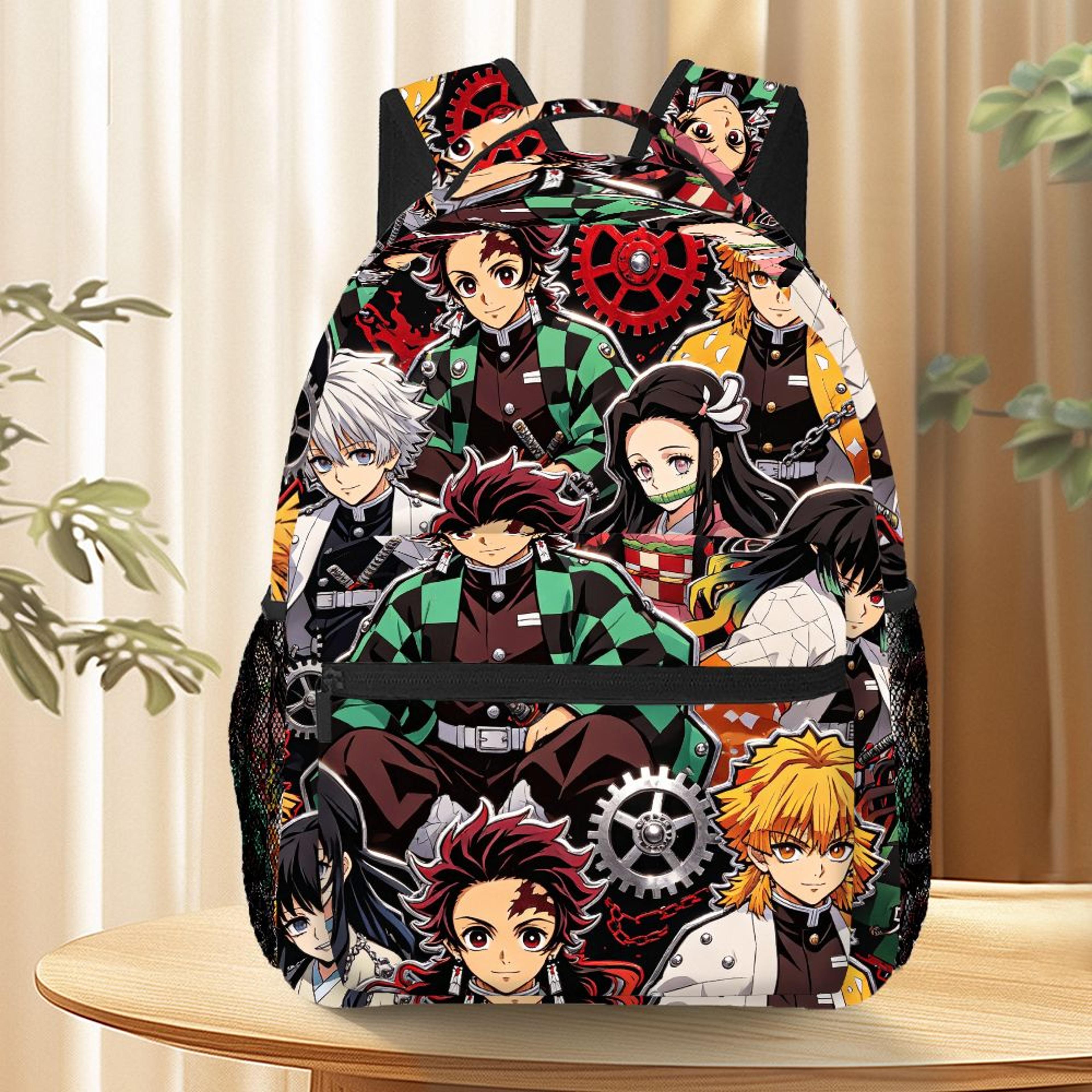 demon slayer anime backpack tanjiro nezuko large capacity school bag