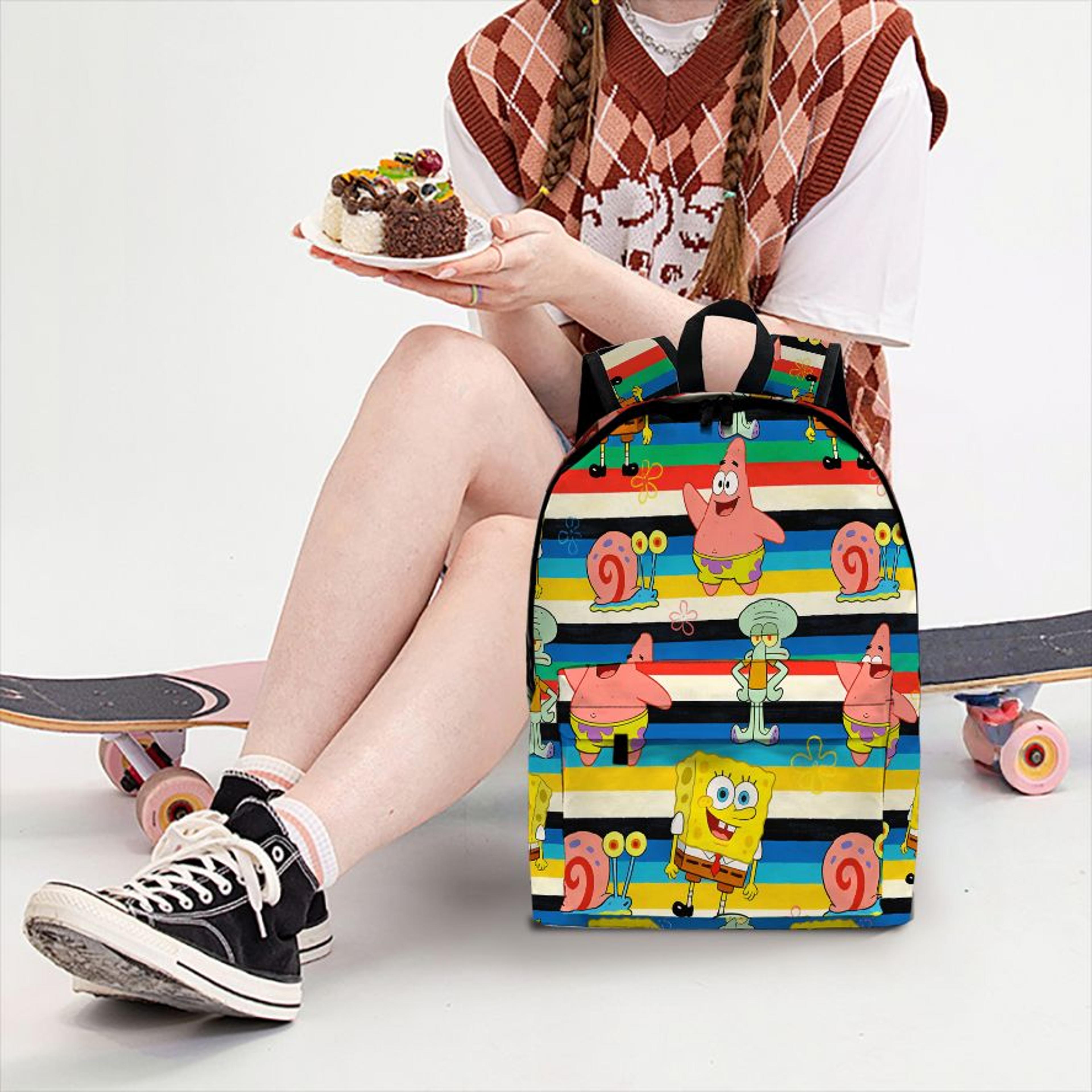 spongebob backpack lightweight school bag with laptop compartment for teens