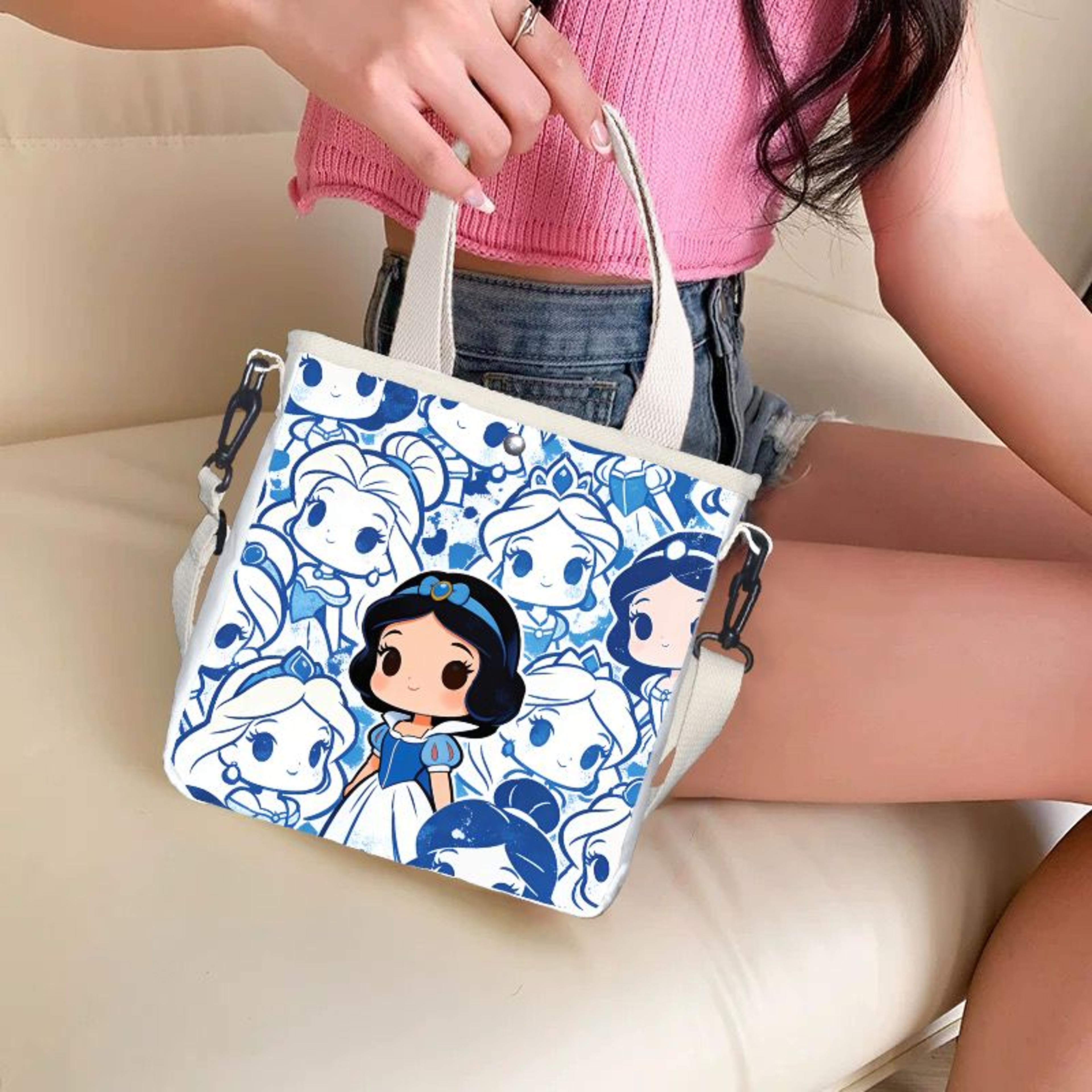 snow white kids canvas tote bag cartoon princess shoulder bag