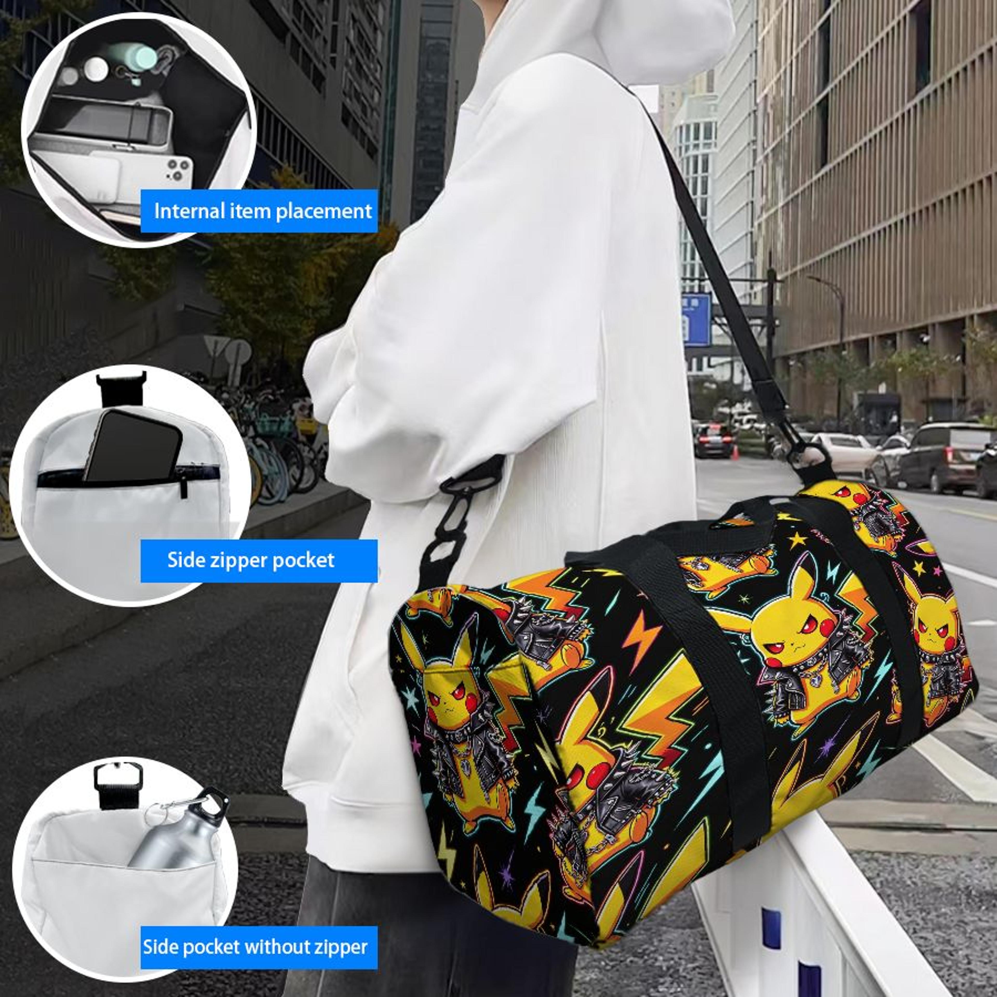 pikachu duffle bag large capacity gym bag and weekend travel bag