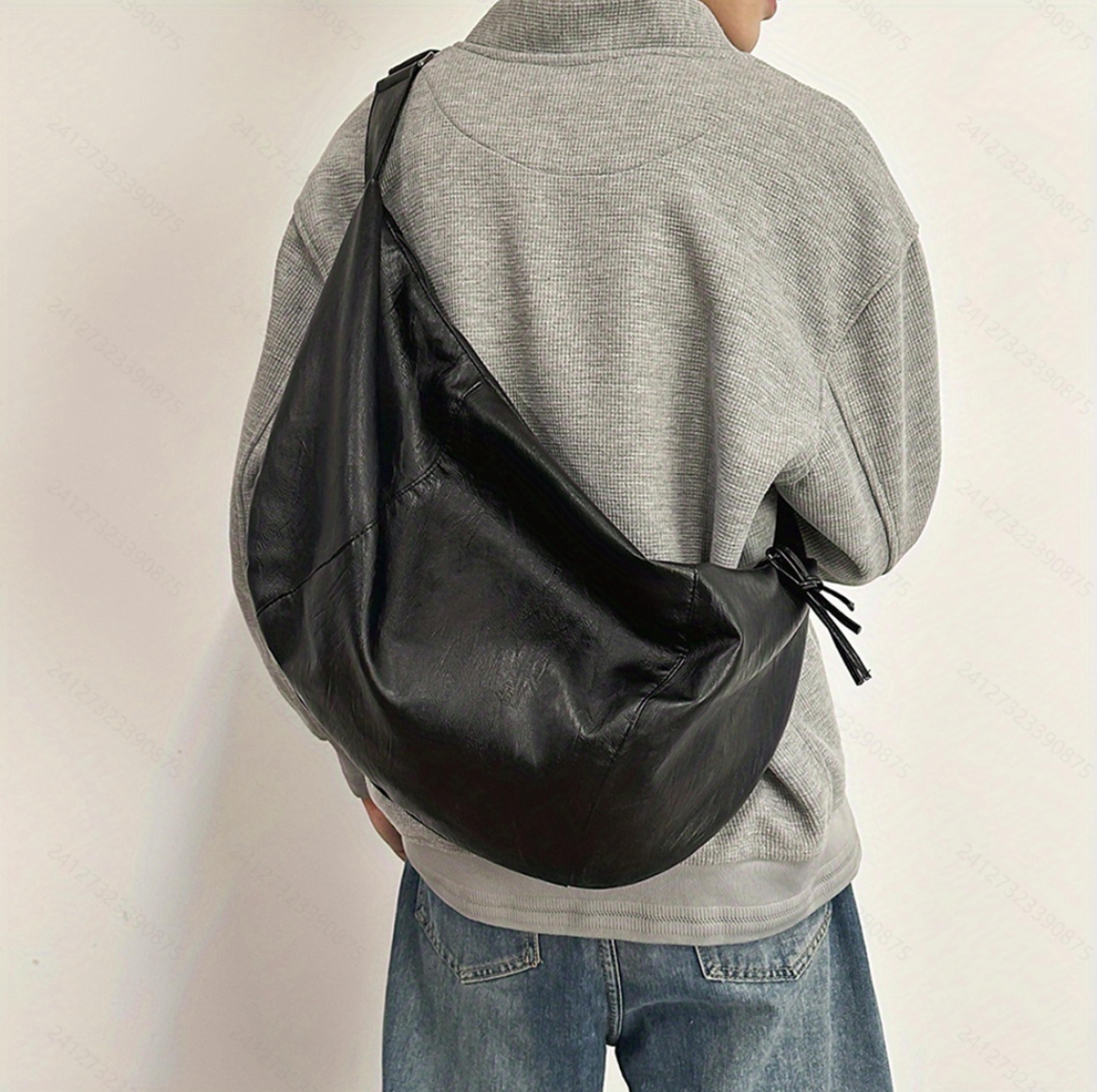 mens large capacity crossbody bag lightweight waist bag for travel and outdoor sports