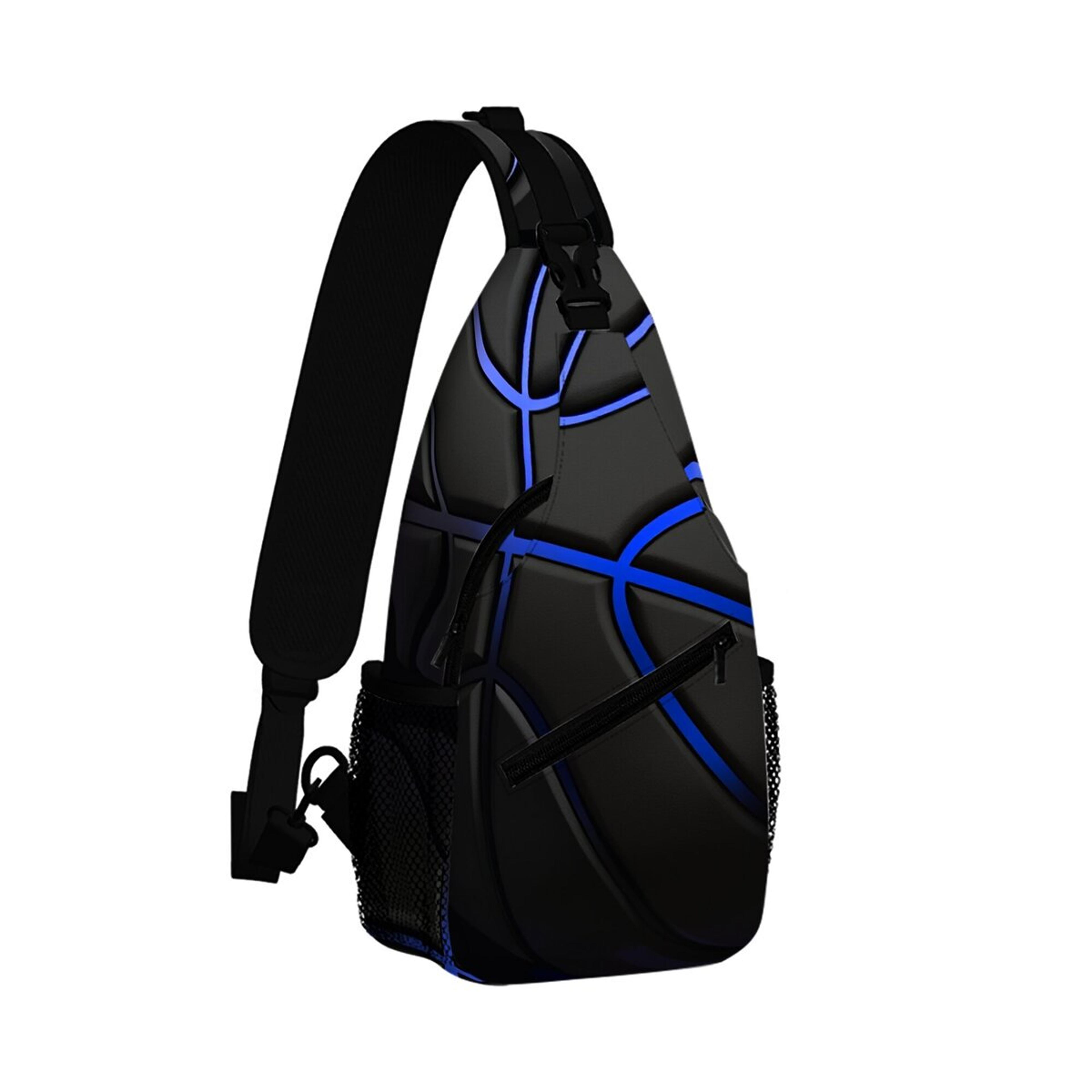 basketball print sling bag large capacity sports crossbody chest bag