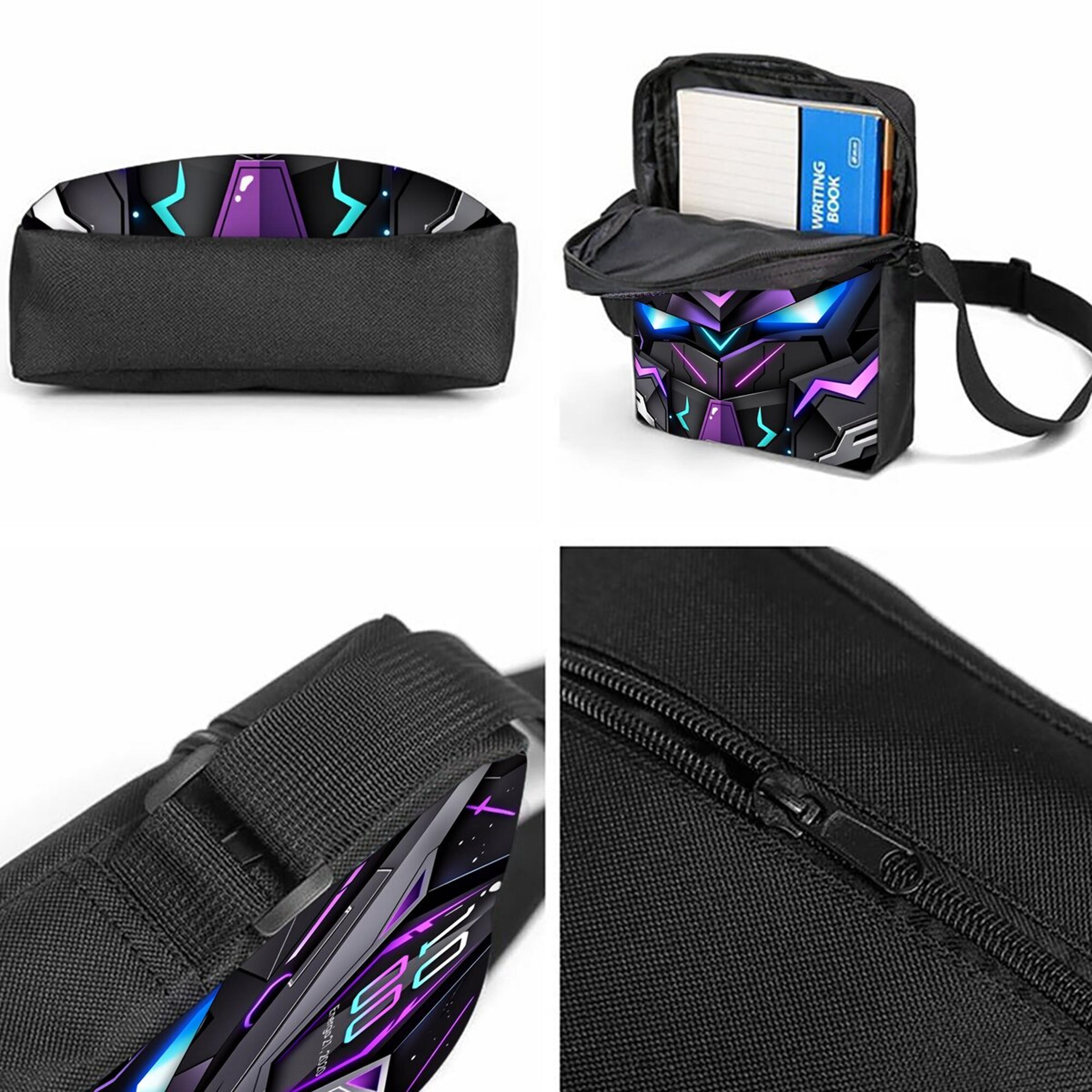 mechanical robot piece kids backpack set with messenger bag and pencil case