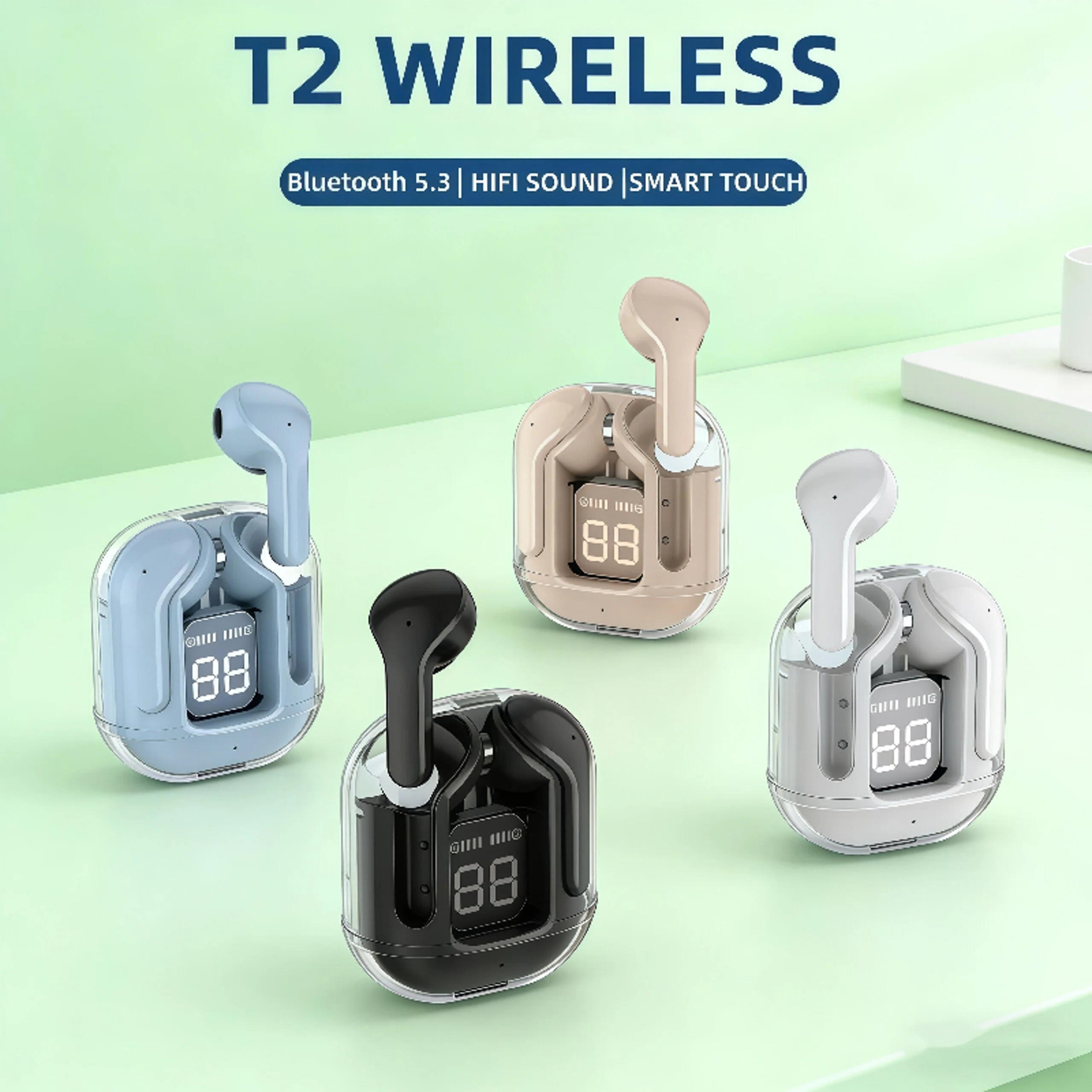 wireless earbuds with transparent case bluetooth hifi sound