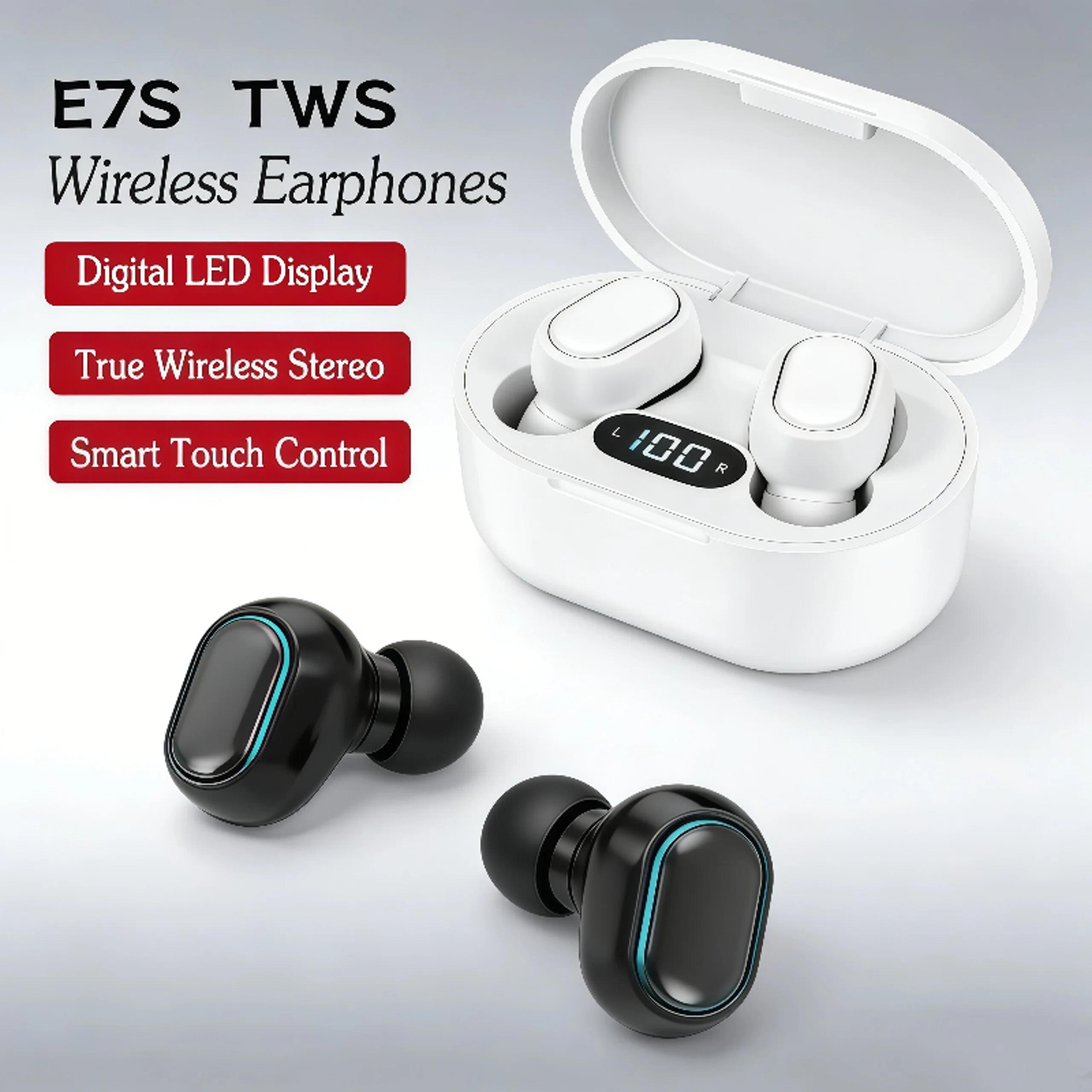 wireless bluetooth earbuds with mic led display and tws charging case