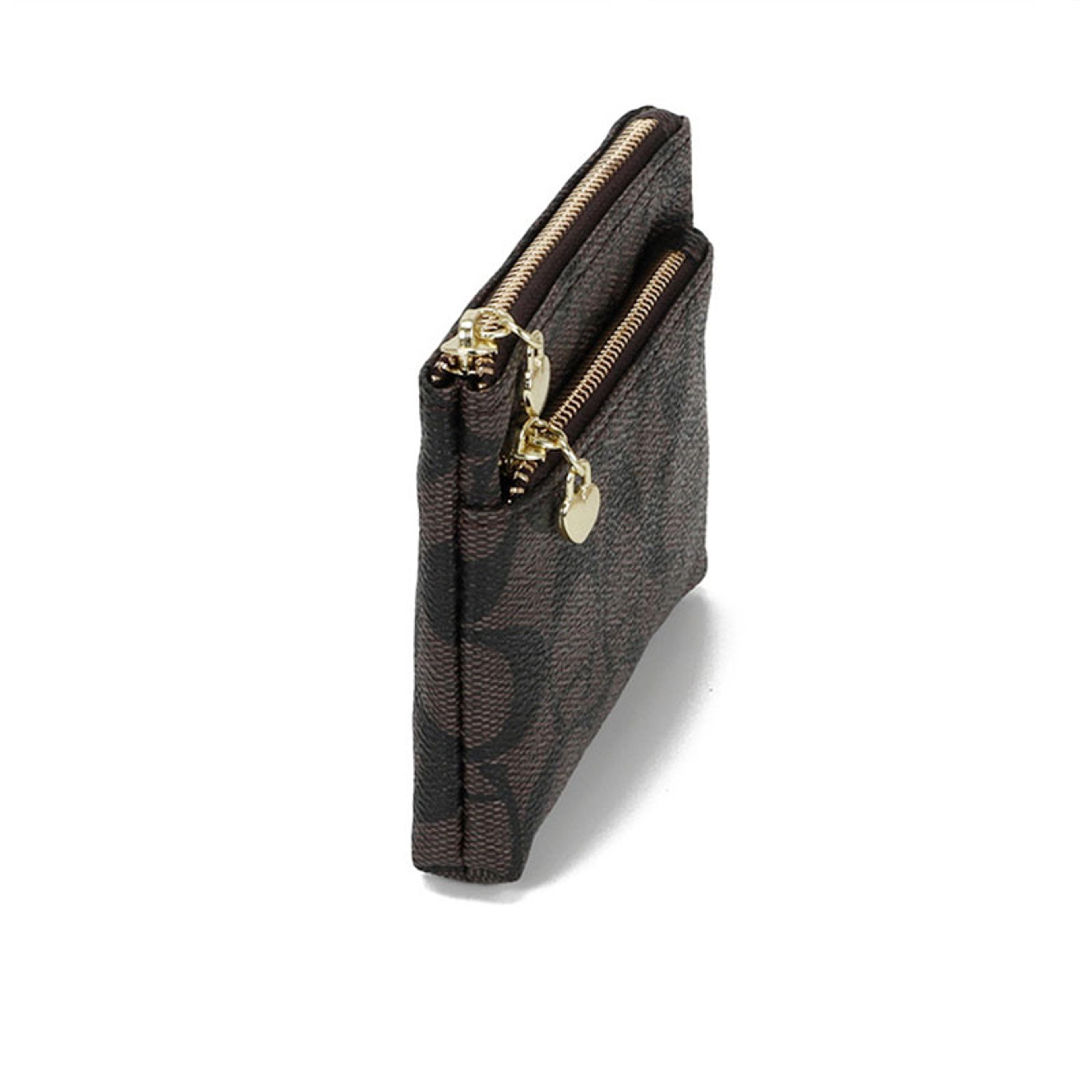 classic floral mini wallet for women compact coin purse and card holder
