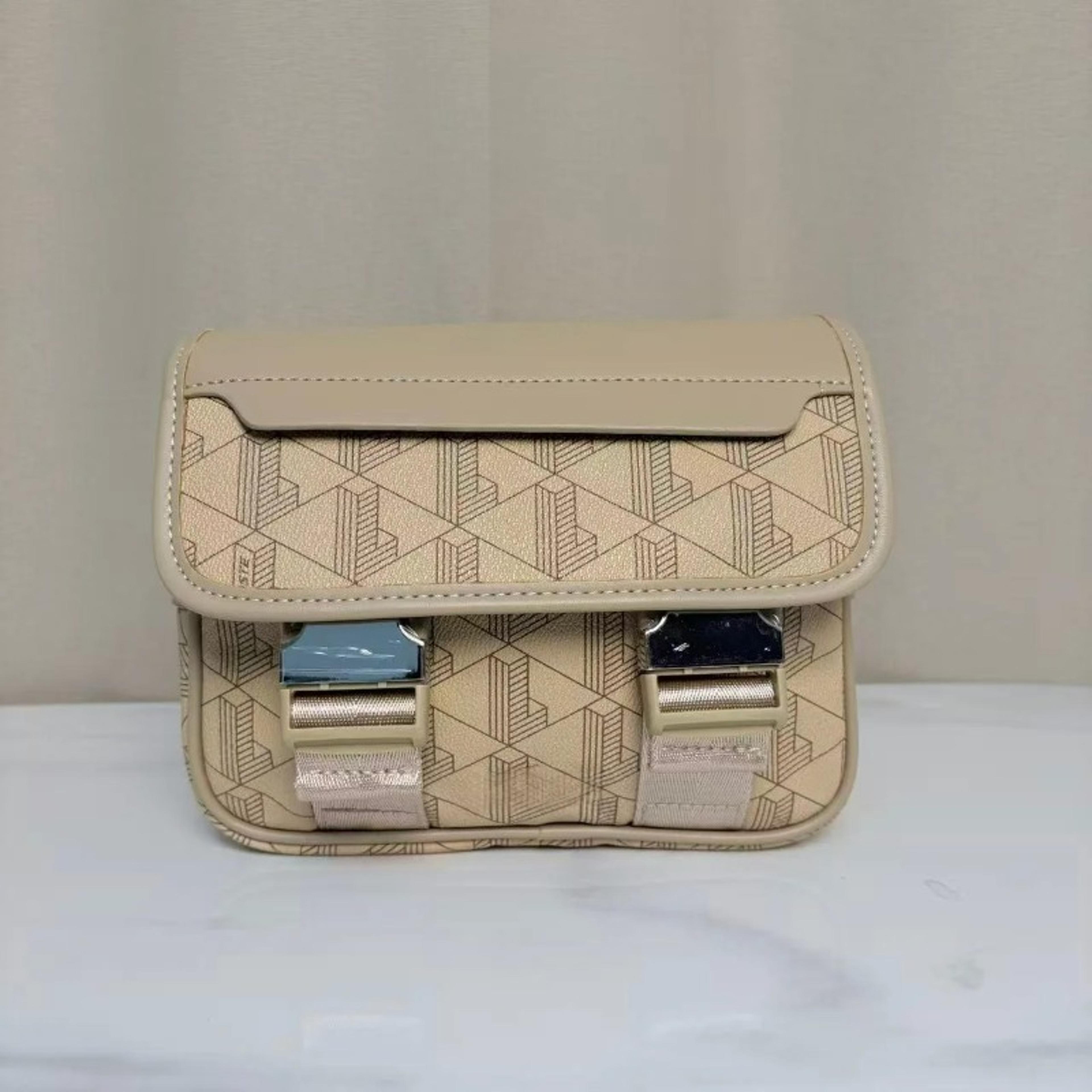 retro mens crossbody bag pu printed shoulder messenger bag