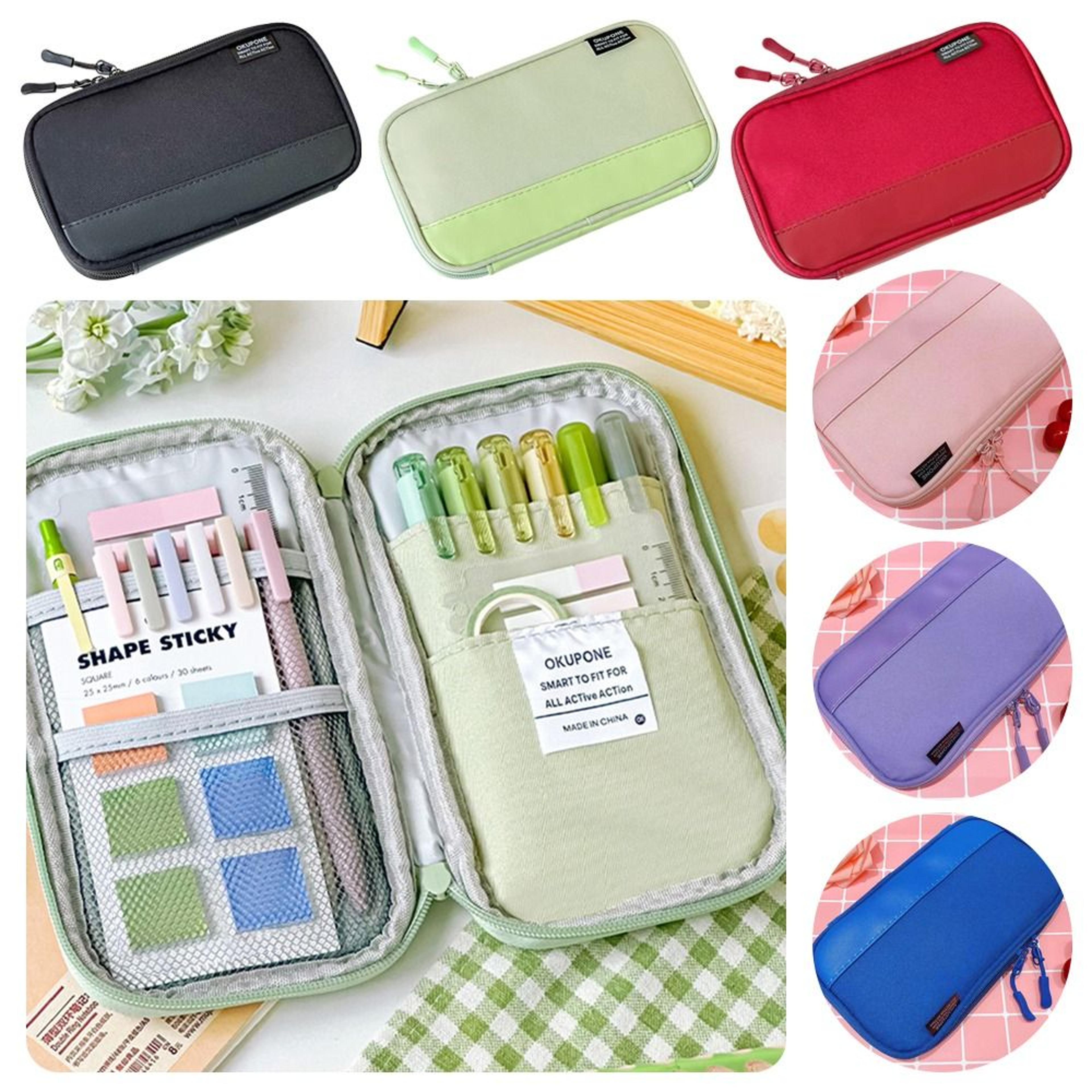 ultra thin oxford pencil case portable stationery organizer and pen pouch