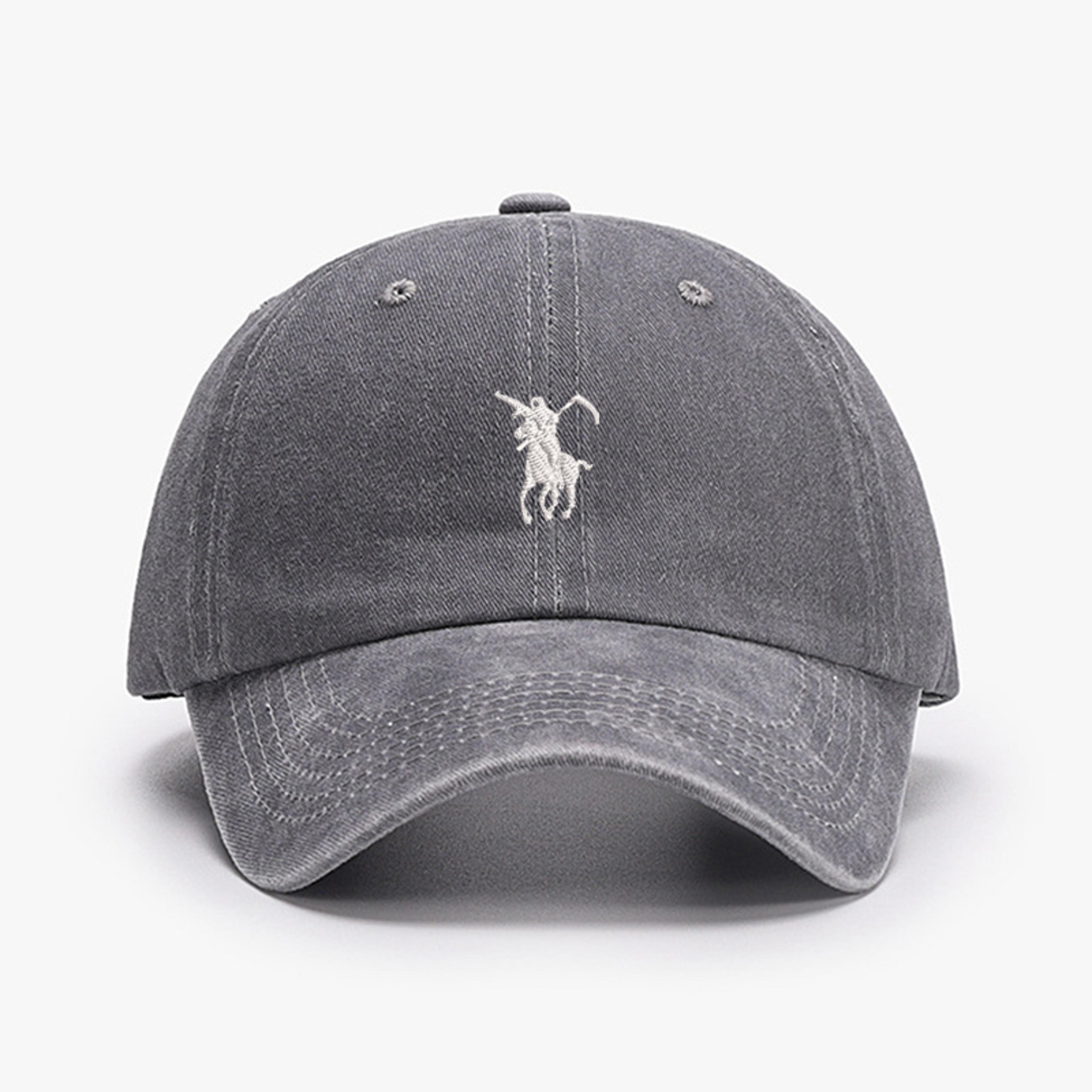 grim reaper embroidered washed cotton dad cap