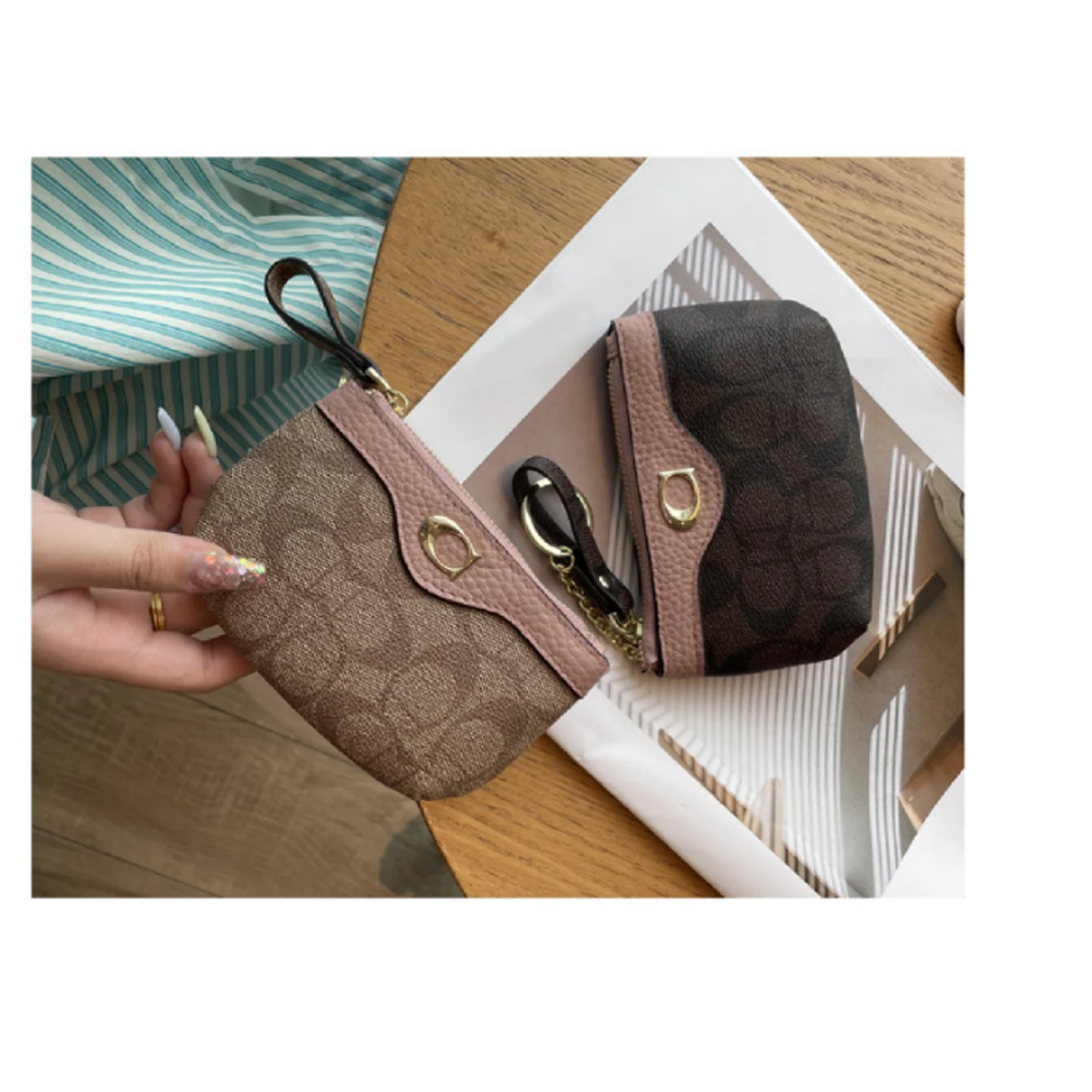vintage floral womens mini wallet coin purse and card holder