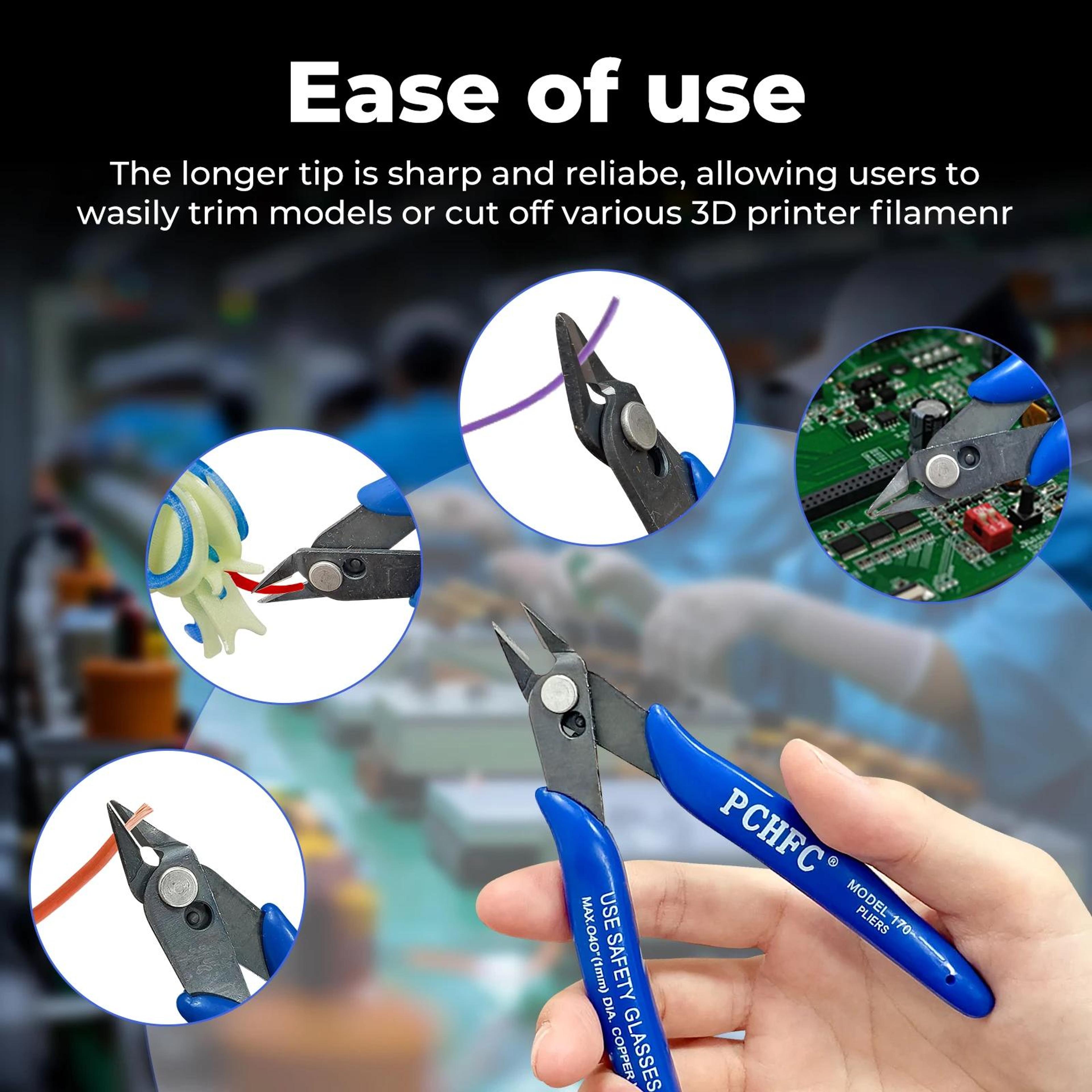 precision flush cutter pliers for wire zip ties and electronics