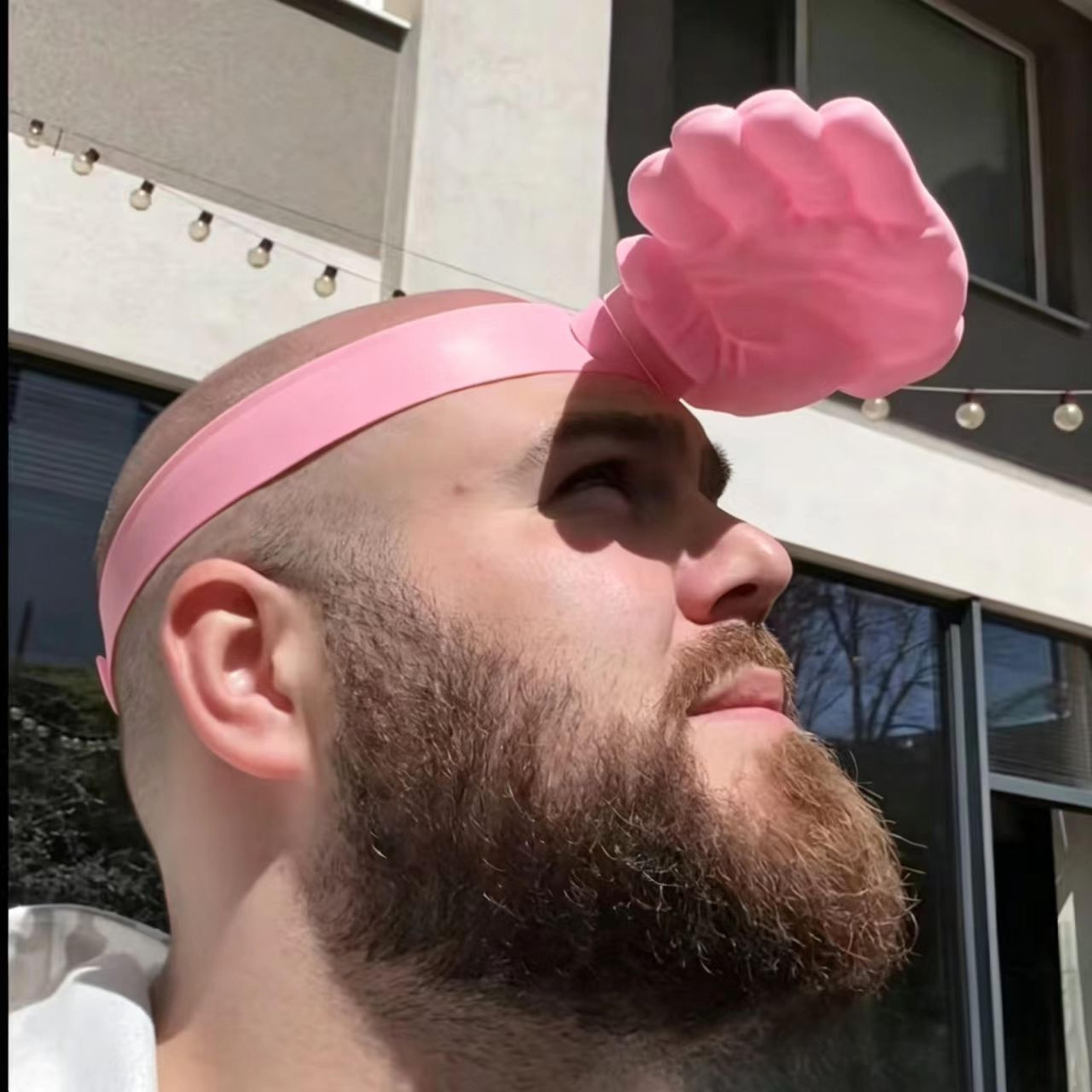 palmshade hand shaped sun visor funny sun hat adjustable novelty headwear