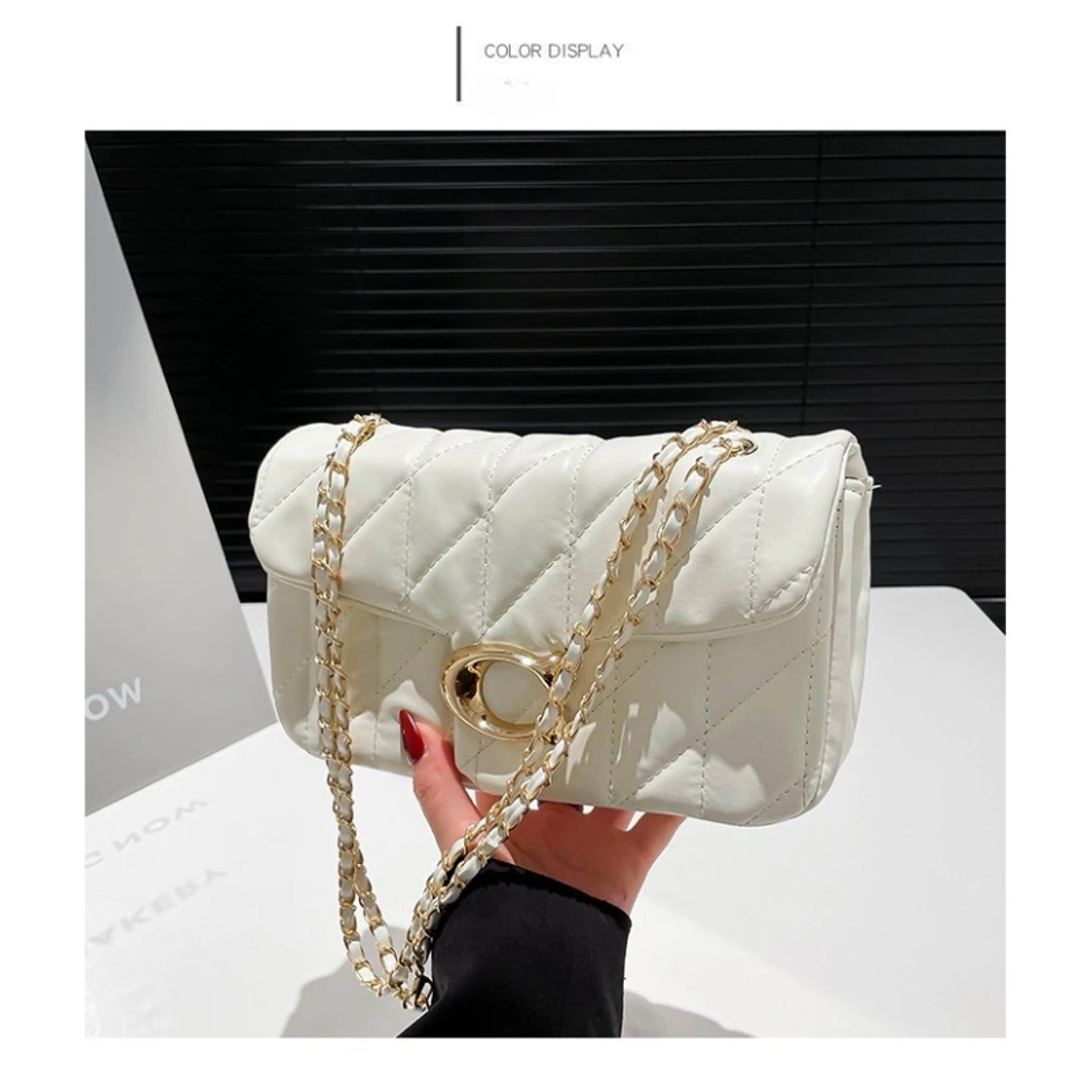 quilted chain shoulder bag for women small crossbody underarm purse