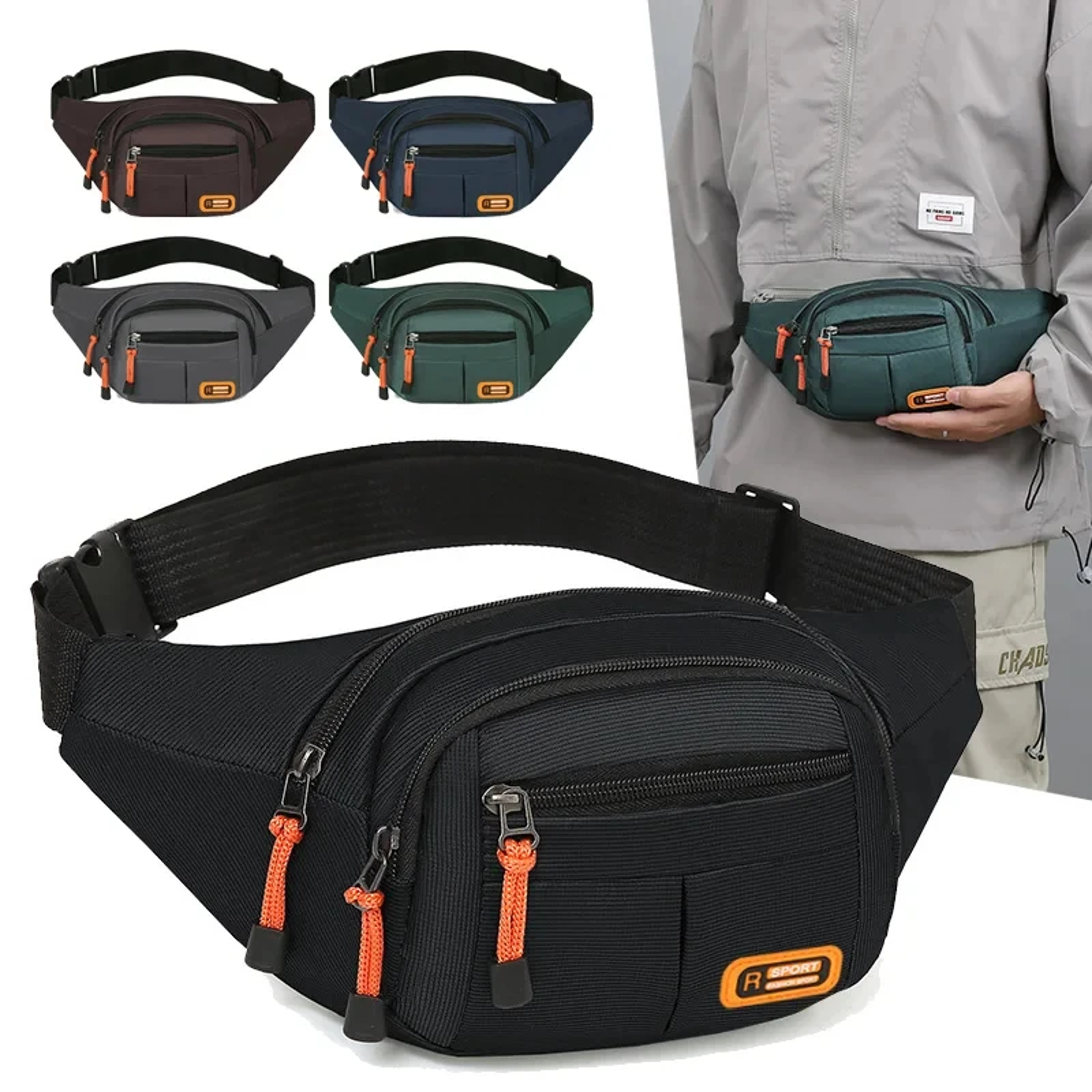 large capacity mobile waist bag anti splash work belt bag for men and women