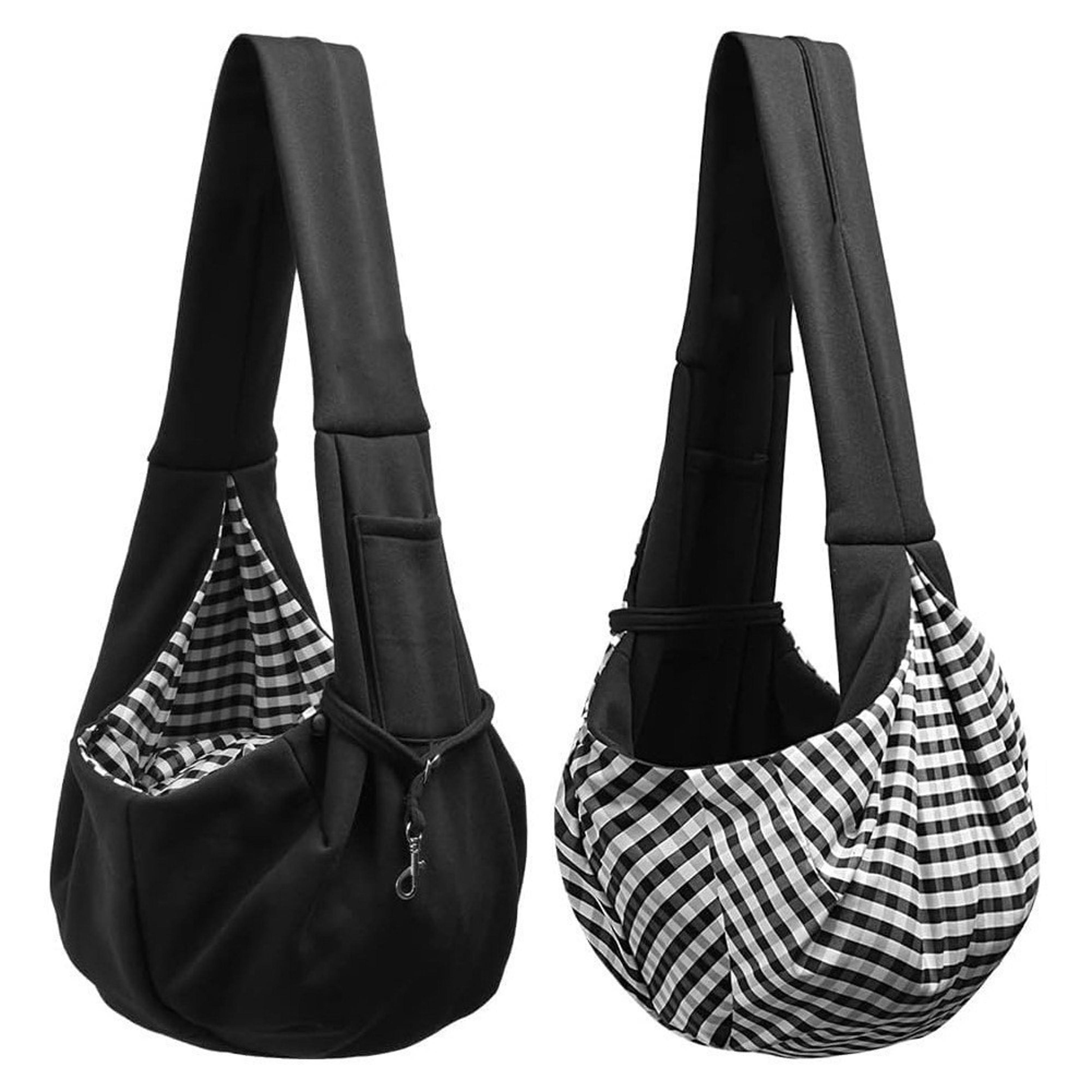 hands free dog carrier sling for small dogs and cats with travel safety harness