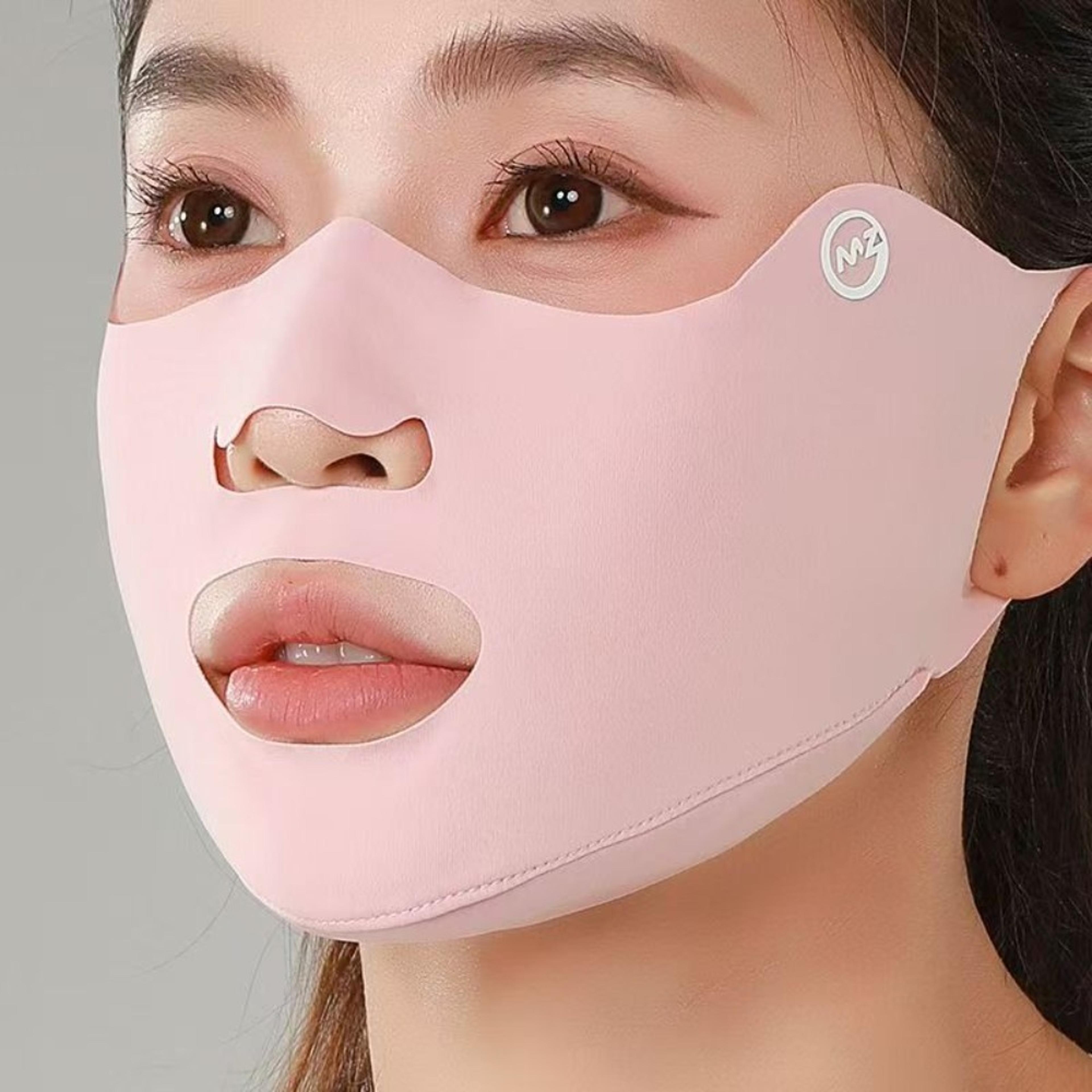 breathable ice silk uv face mask washable sun protection mask for cycling and outdoor wear