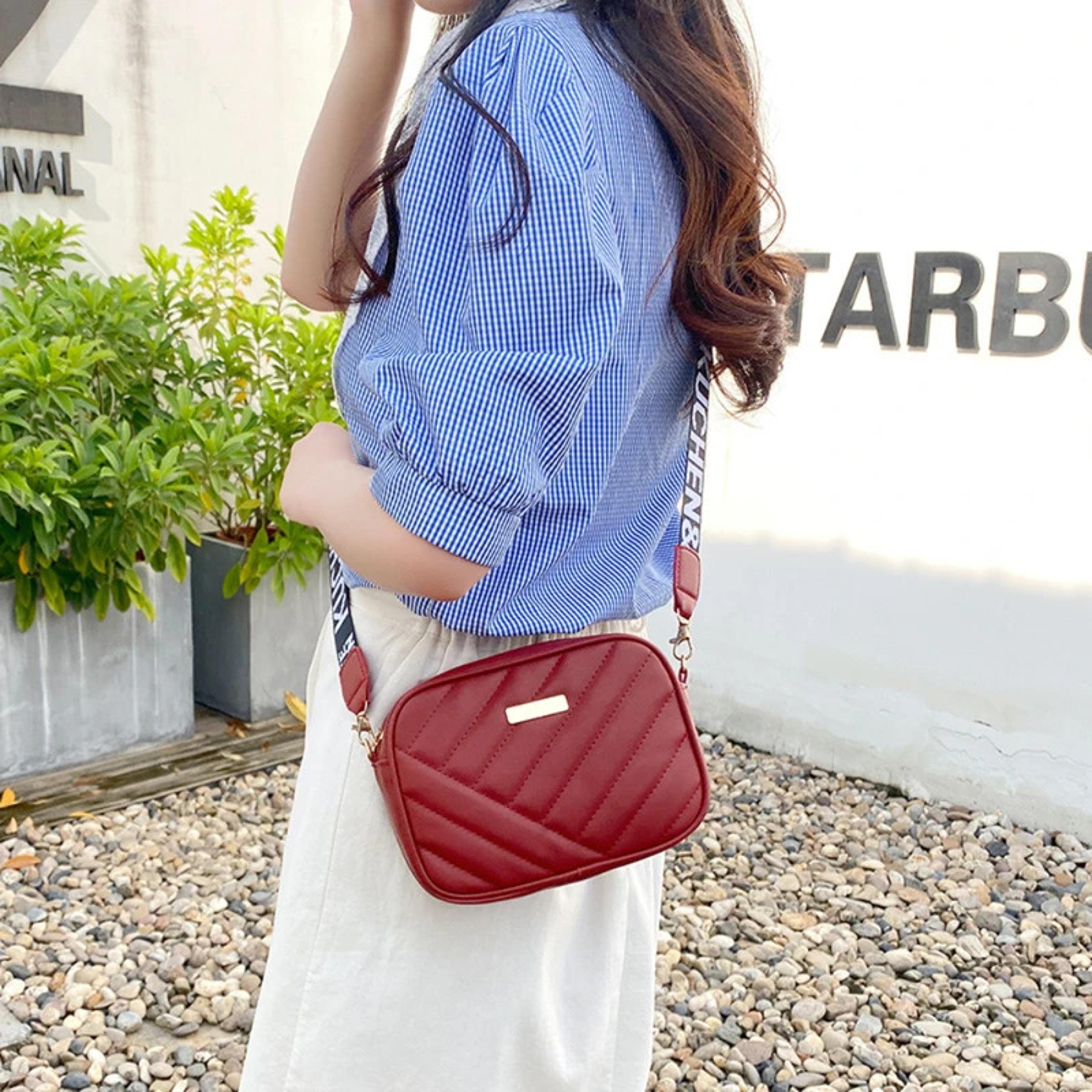 womens pu leather camera crossbody bag compact casual shoulder phone purse