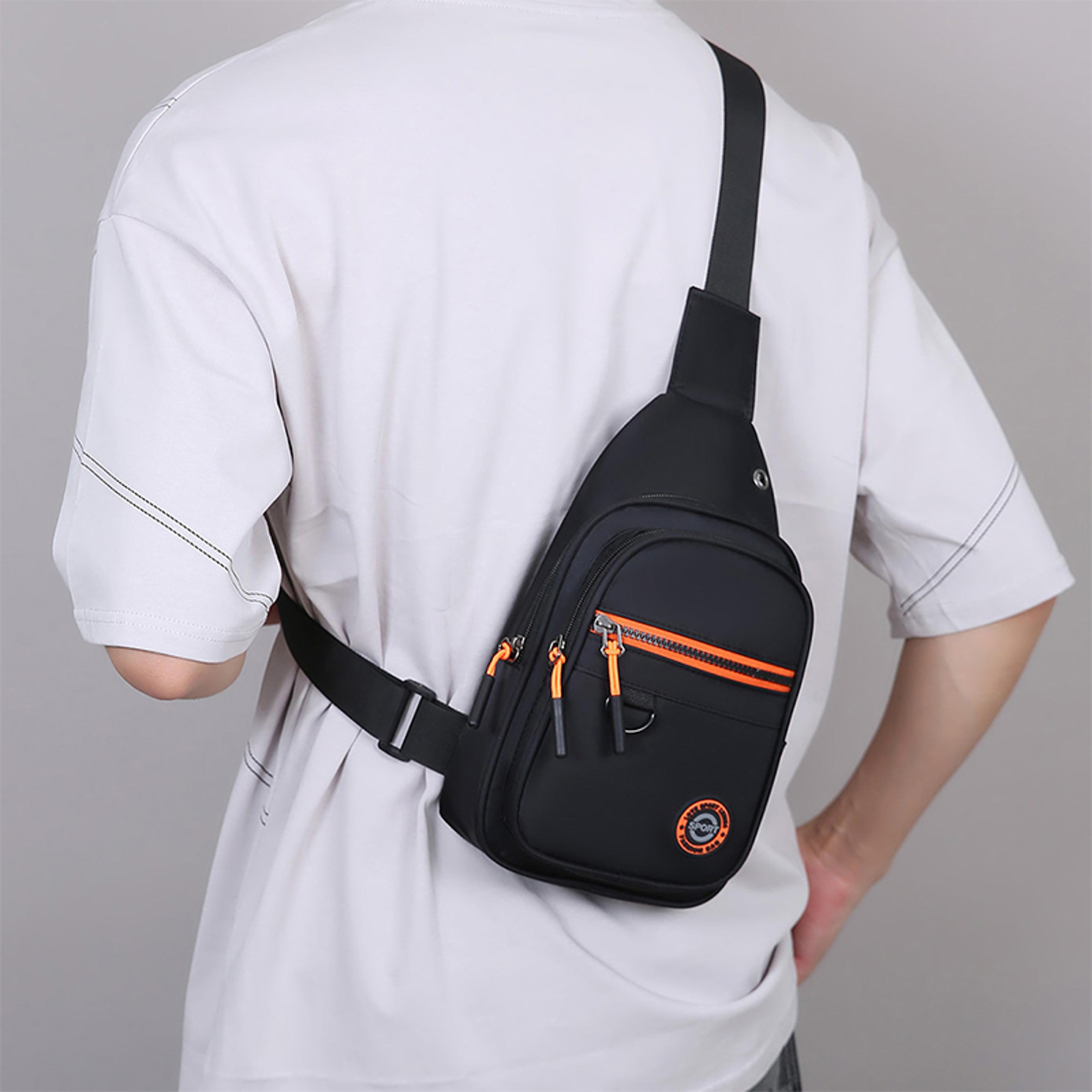 activeride mens chest bag crossbody sling bag for cycling and daily carry