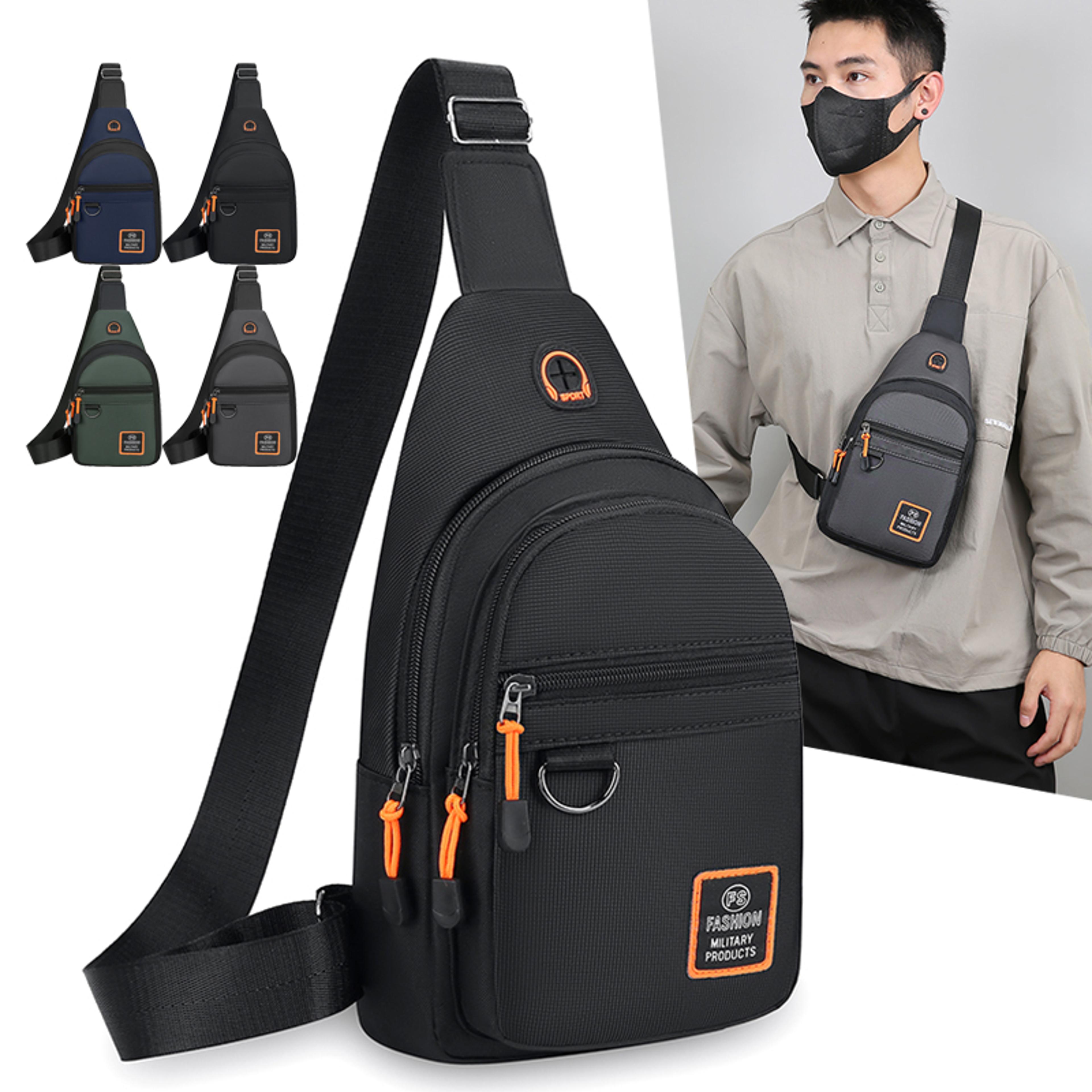 large capacity mens chest bag crossbody sling shoulder bag for travel and outdoor sports