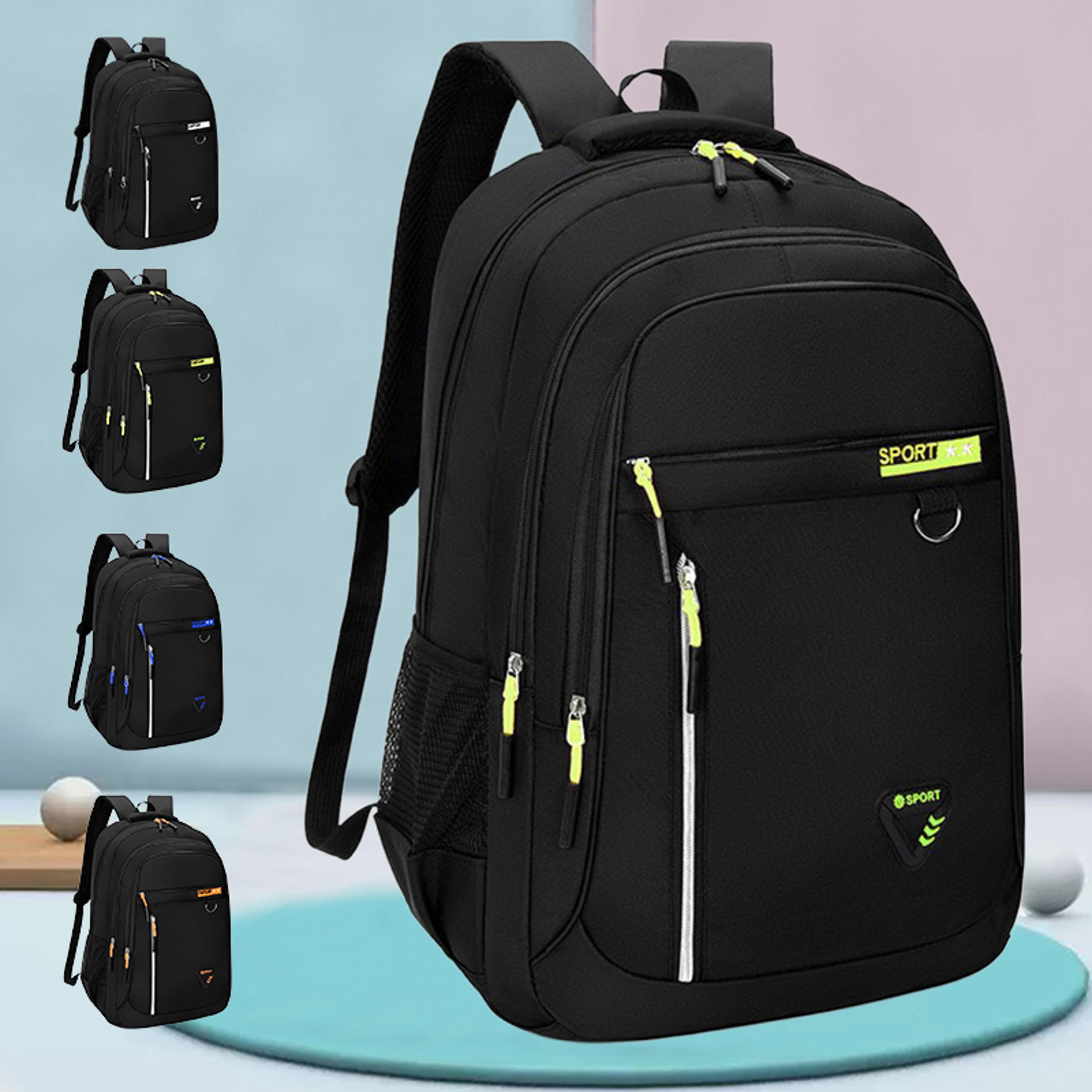 multi pocket nylon business travel backpack for men and women