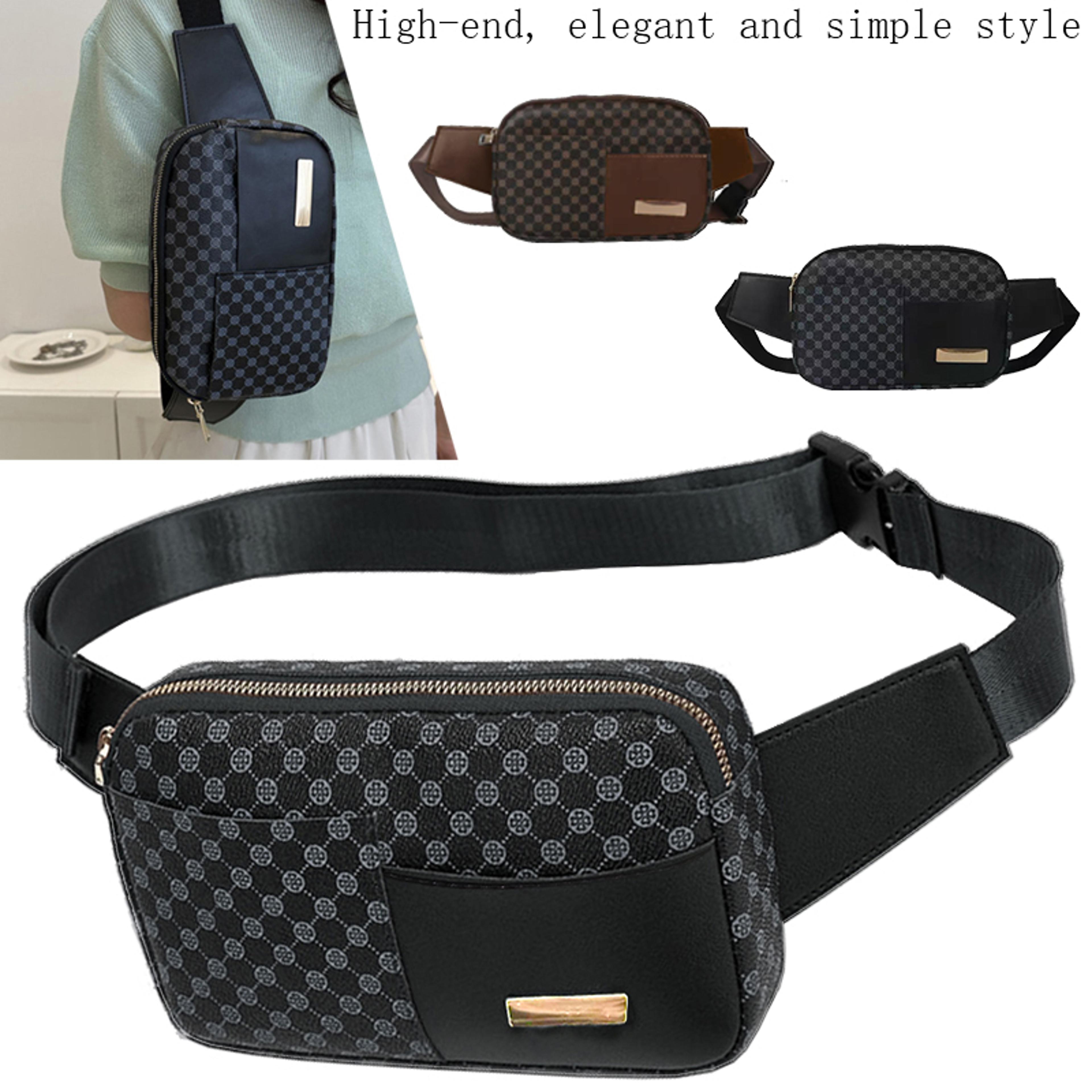 women checkered crossbody sling bag lightweight travel fanny pack