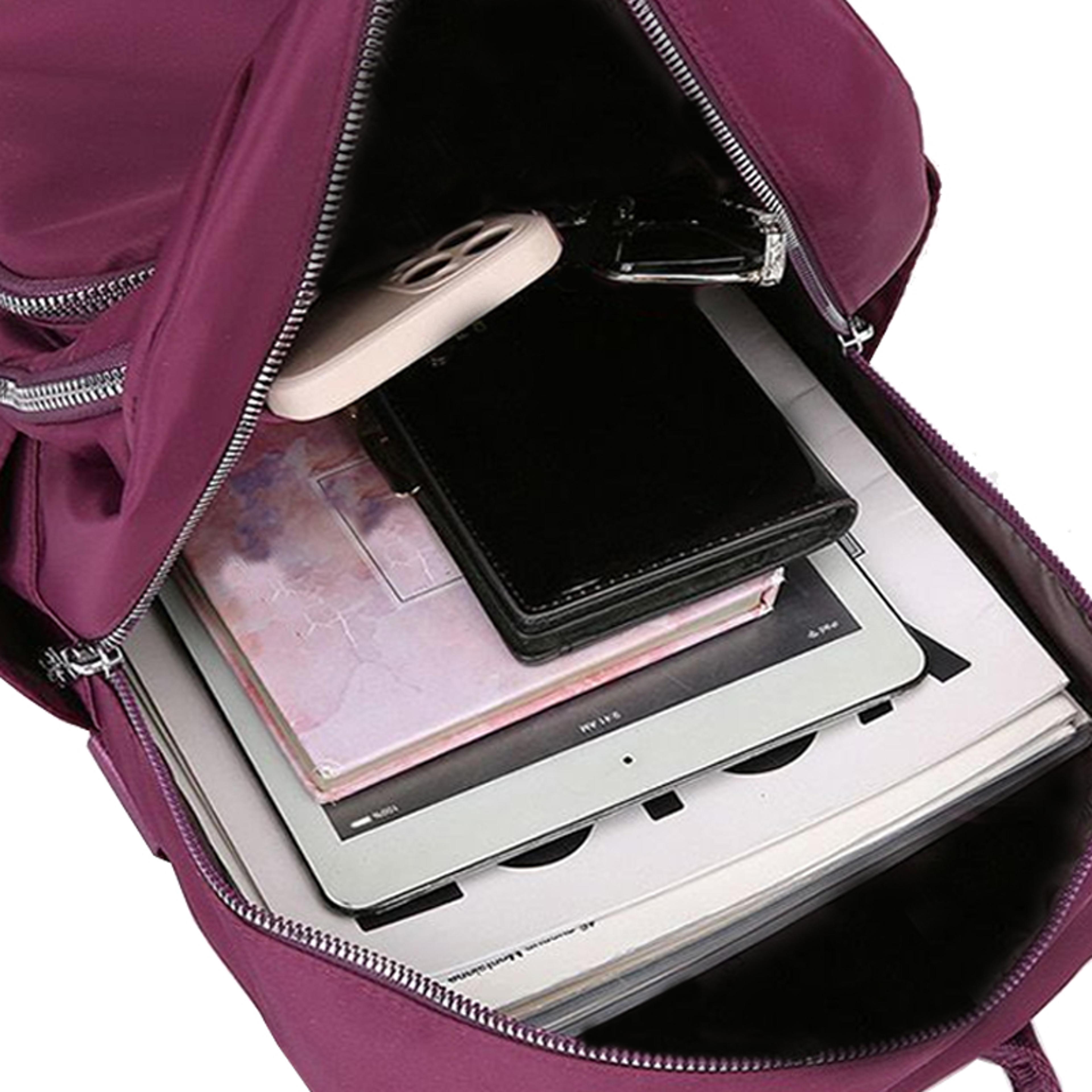 lightweight women nylon backpack multi pocket casual travel school bag
