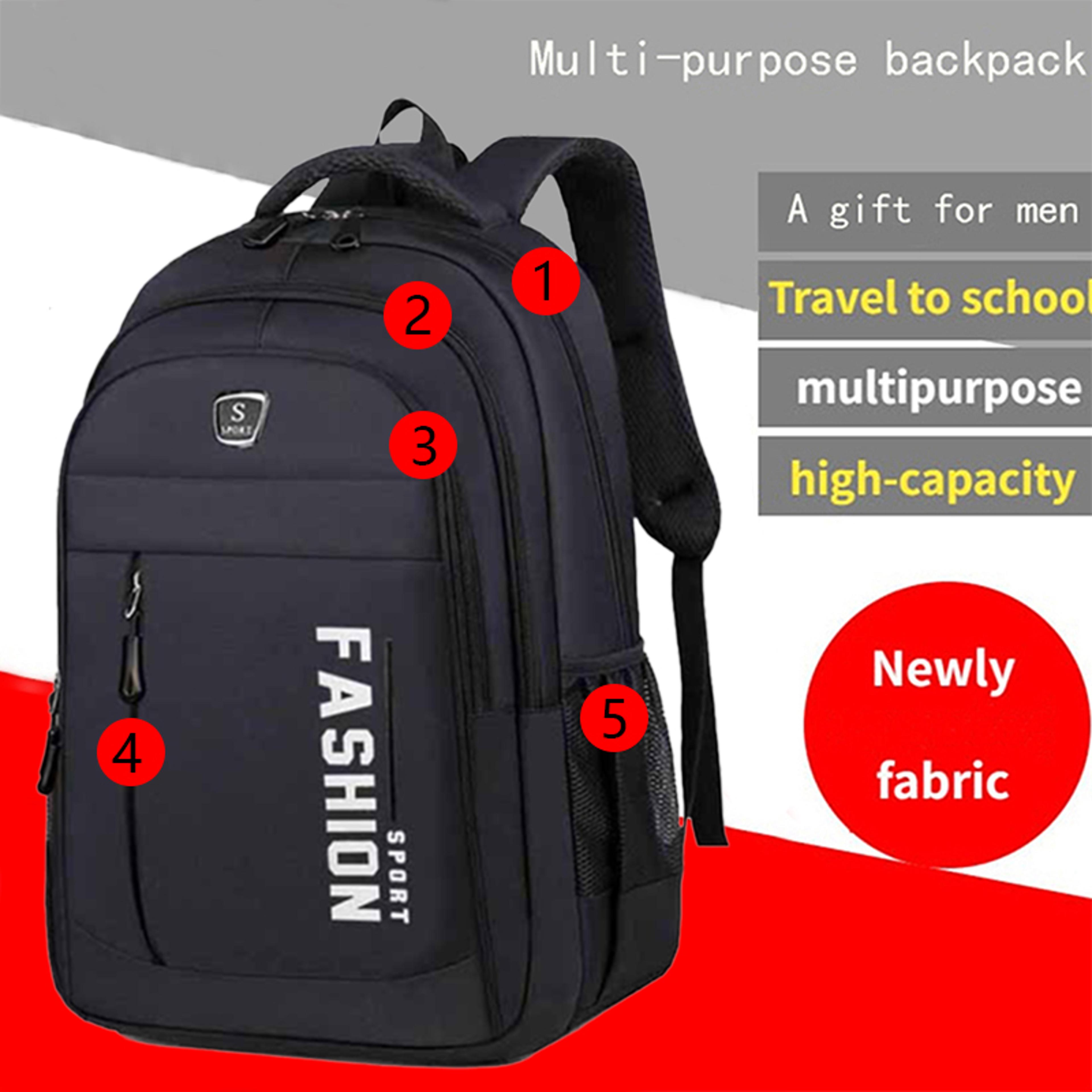 oxford multi compartment laptop backpack for school travel and daily use