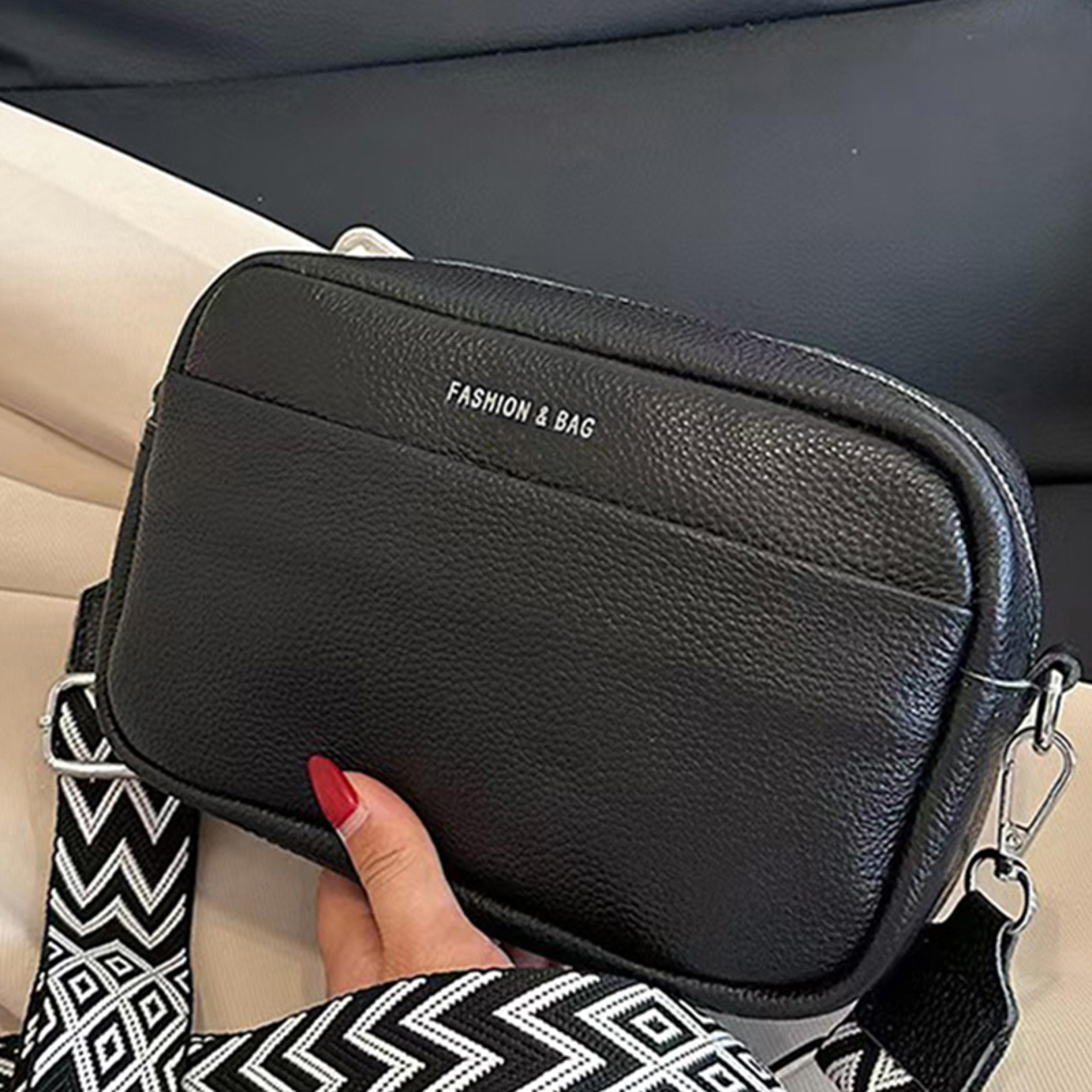 elegant nylon camera crossbody bag for women with bohemian wide strap lightweight shoulder purse
