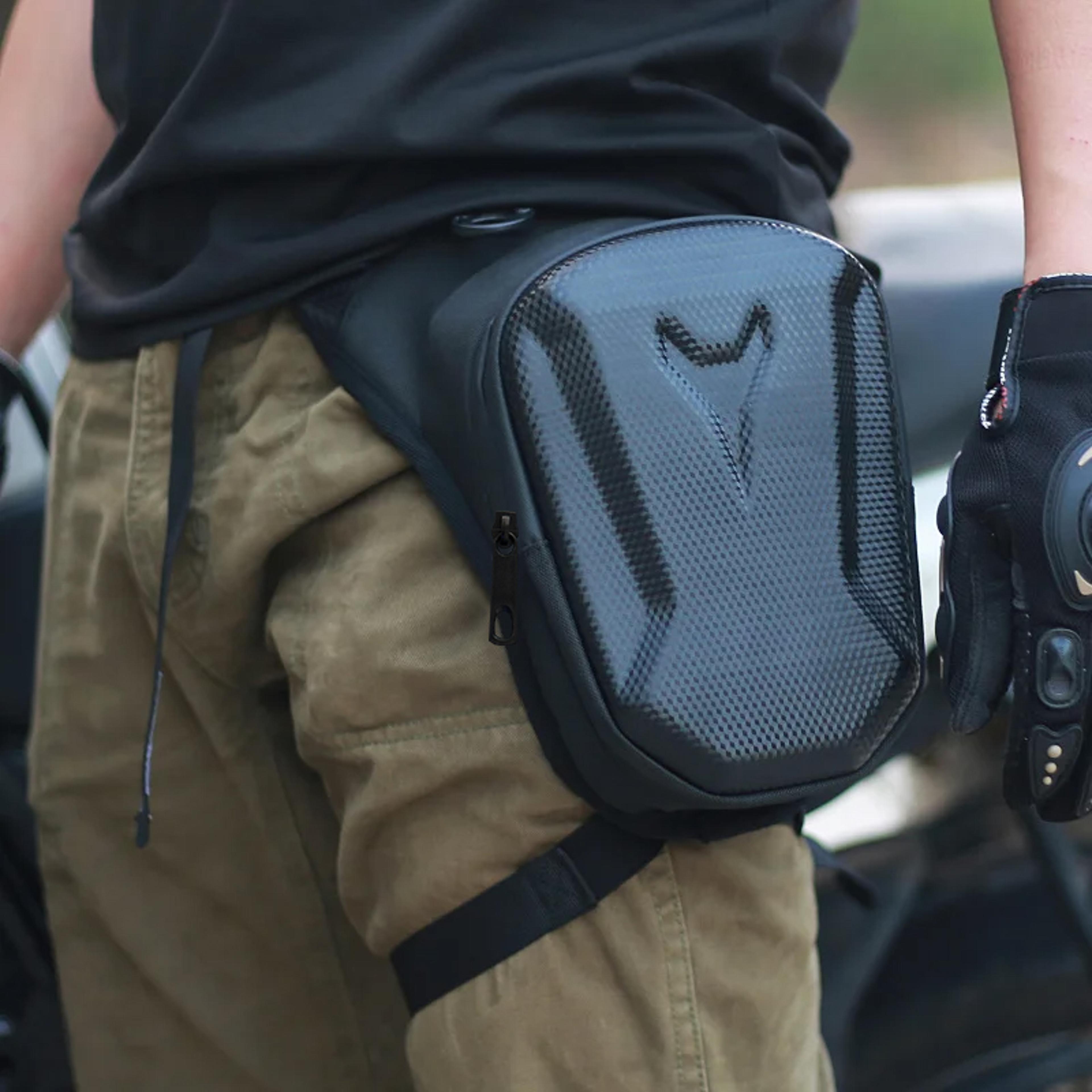 waterproof motorcycle leg bag drop thigh waist pack crossbody riding gear