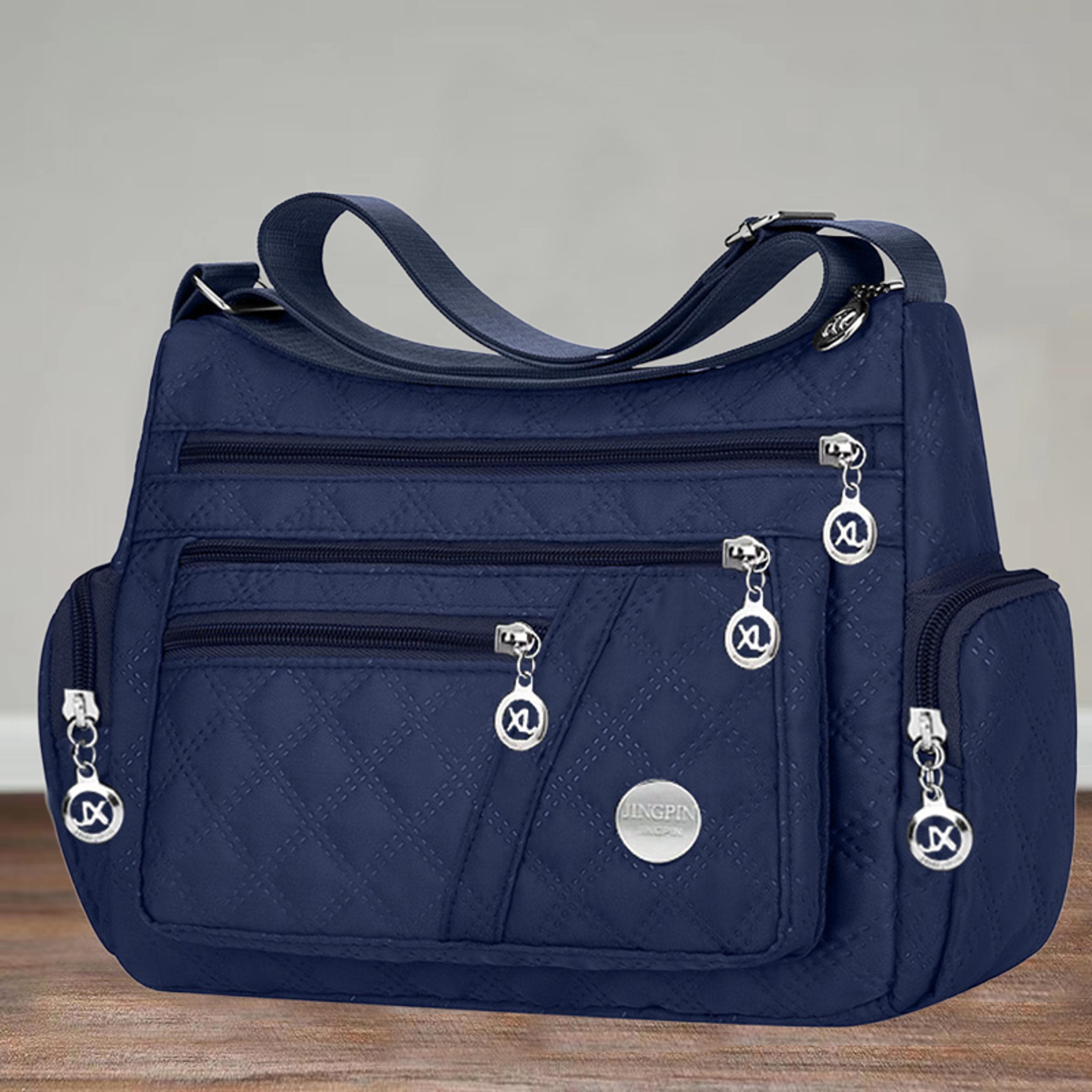 unisex oxford crossbody bag large capacity square shoulder messenger bag