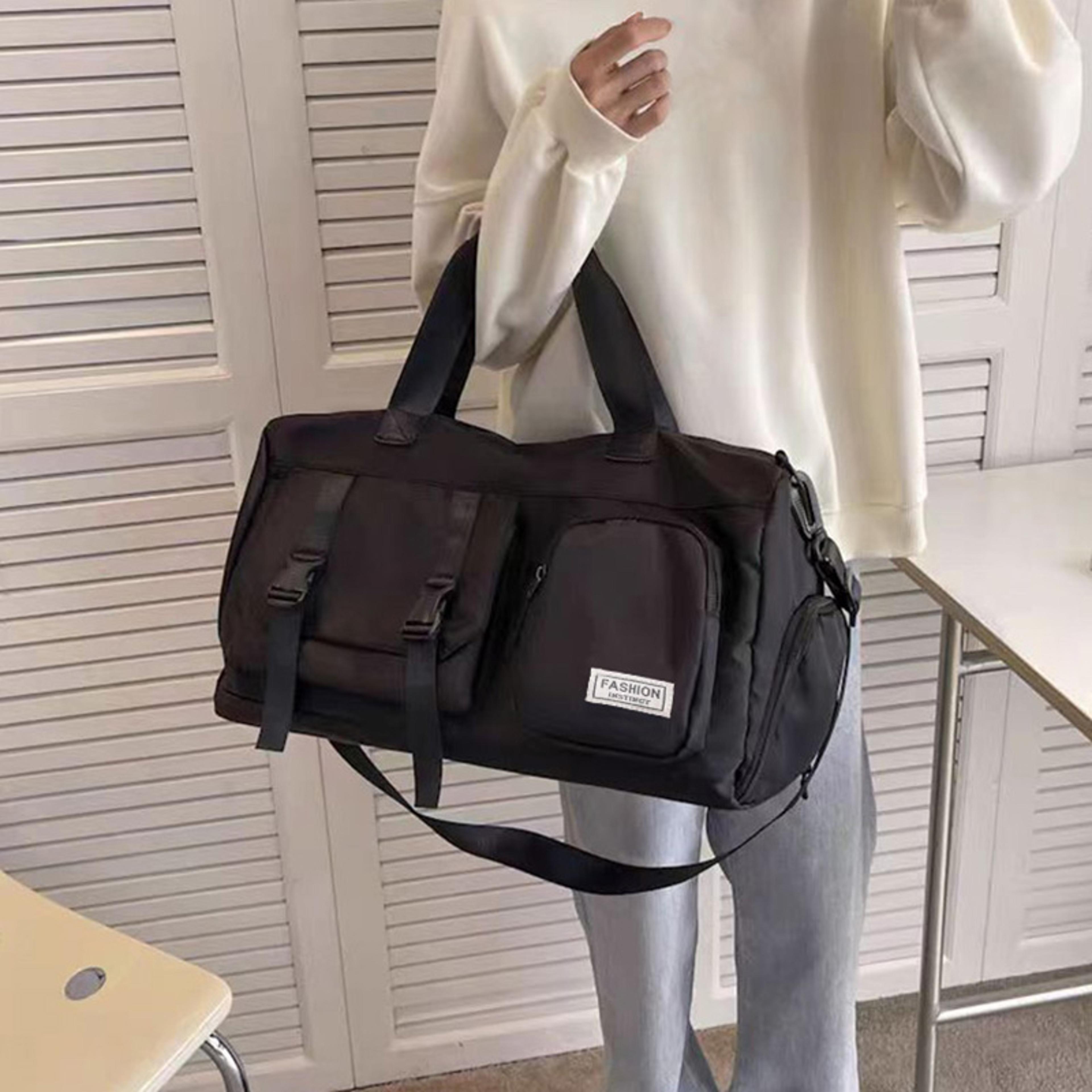 neutral color unisex travel backpack large capacity hand carry shoulder bag