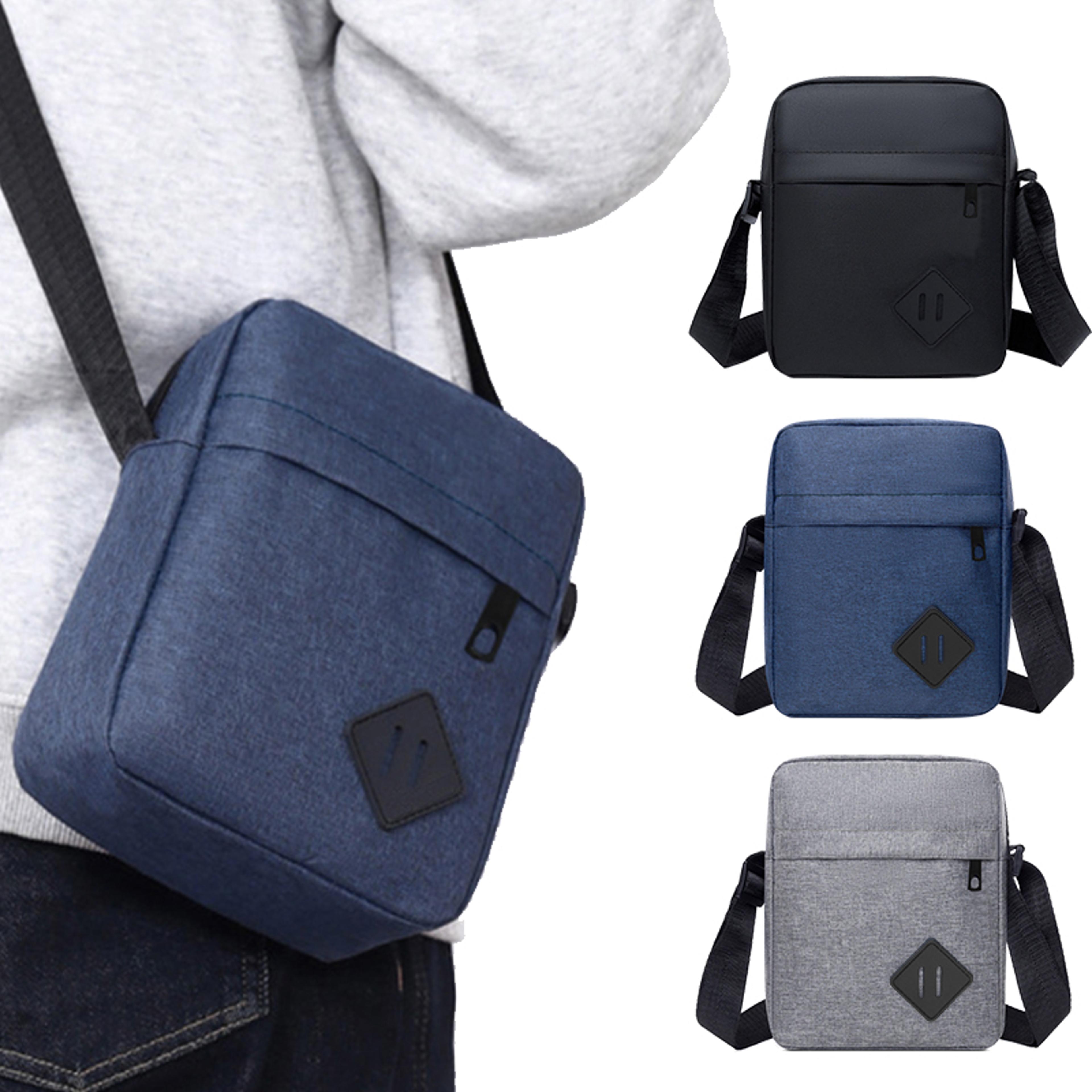 mens oxford crossbody bag compact shoulder bag for everyday carry